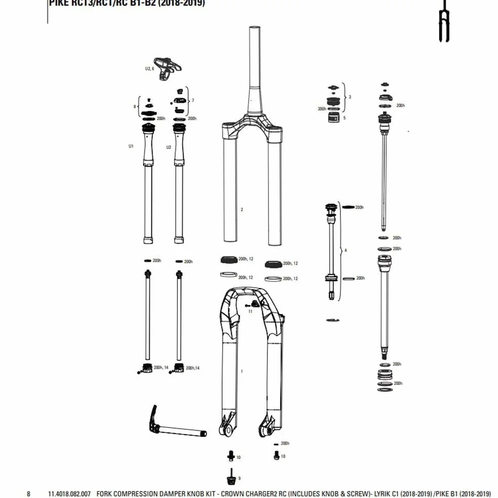 Rockshox Knob de compresión Unisex Adultos Negro Talla única