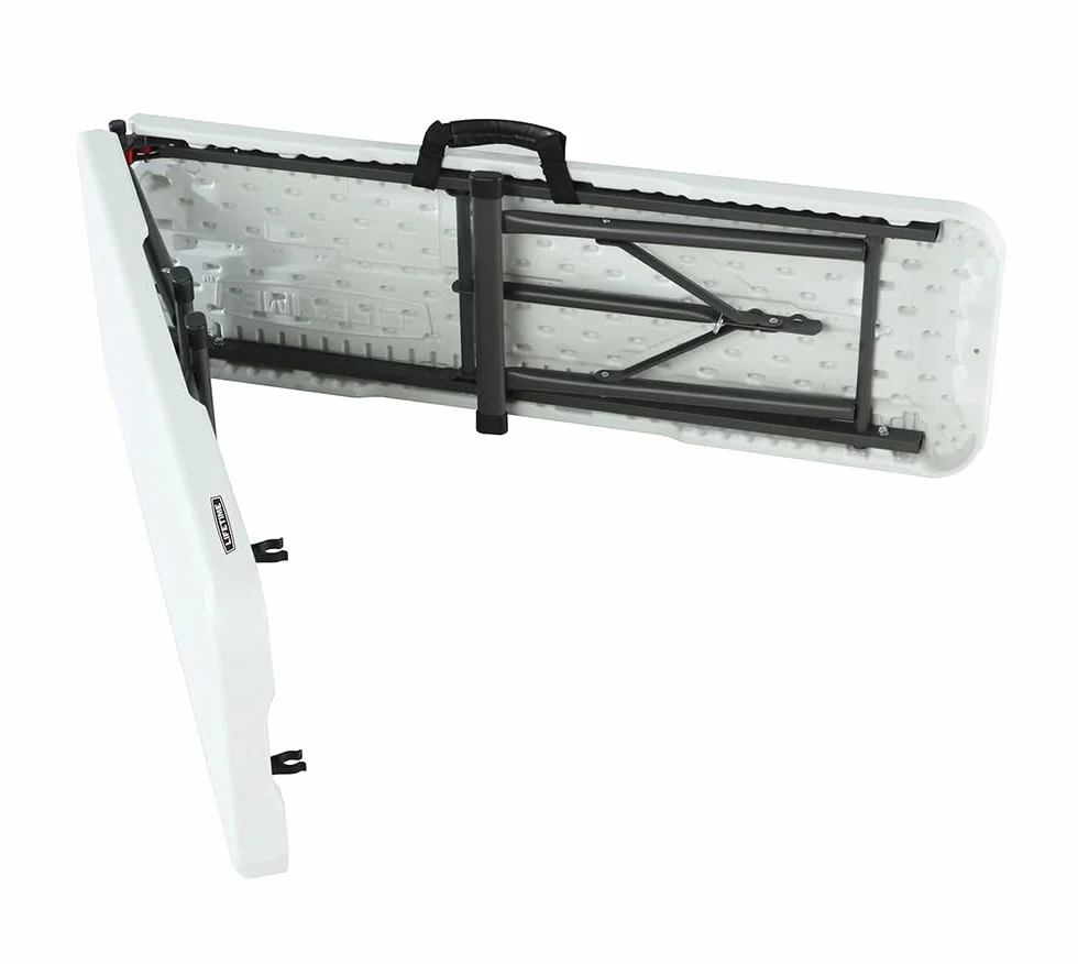 LIFETIME 80305 Banco Plegable Ultrarresistente 454 kg UV100 Blanco 183 x 29 x 42 cm