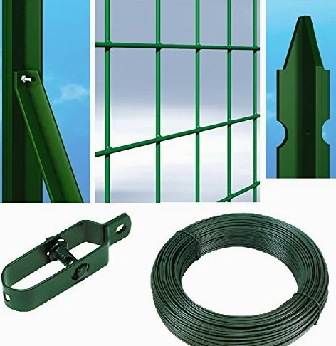 Postes completos de 25 metros lineales, cubierta de plástico; malla de metal (malla de 200 cm) (red: 75 x 50 mm) con estacas enterradas (2242)