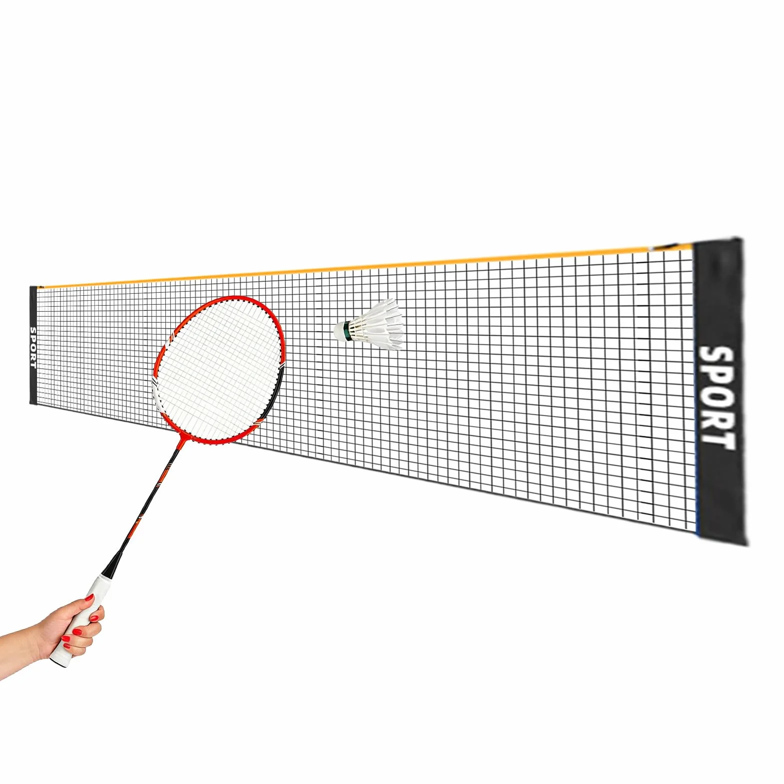 Red de Bádminton Plegable 3/4/5 m Portátil para Vóleibol Playa Piscina Interior Exterior