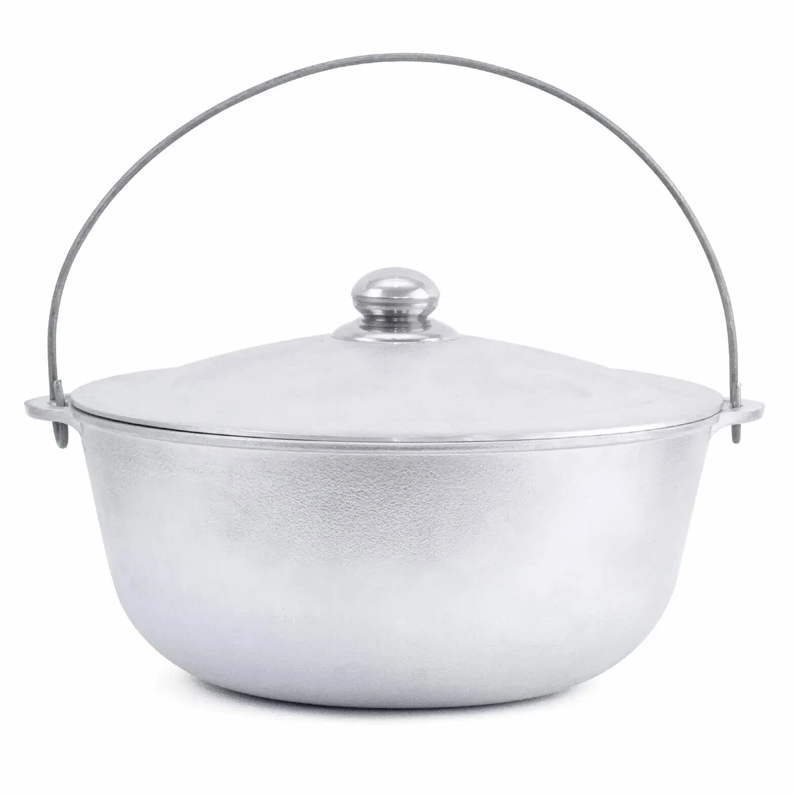 Kazan – Olla giratoria de aluminio 4 L con asa y tapa de hierro fundido de aluminio – Tatarskij – Cazuela turística de Asia