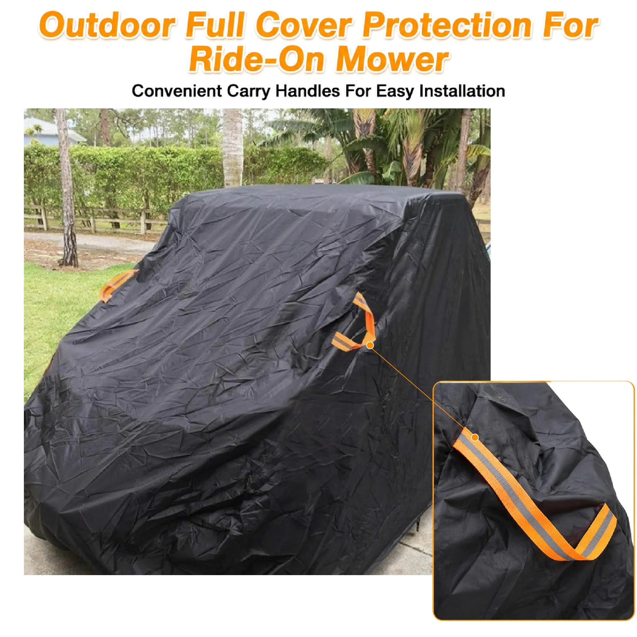 Lawnmower Cover para Efco EF 92 2012-2020 36", 420D Cubierta Impermeable Oxford con Borde Elástico, Asa Reflectante y Bolsa