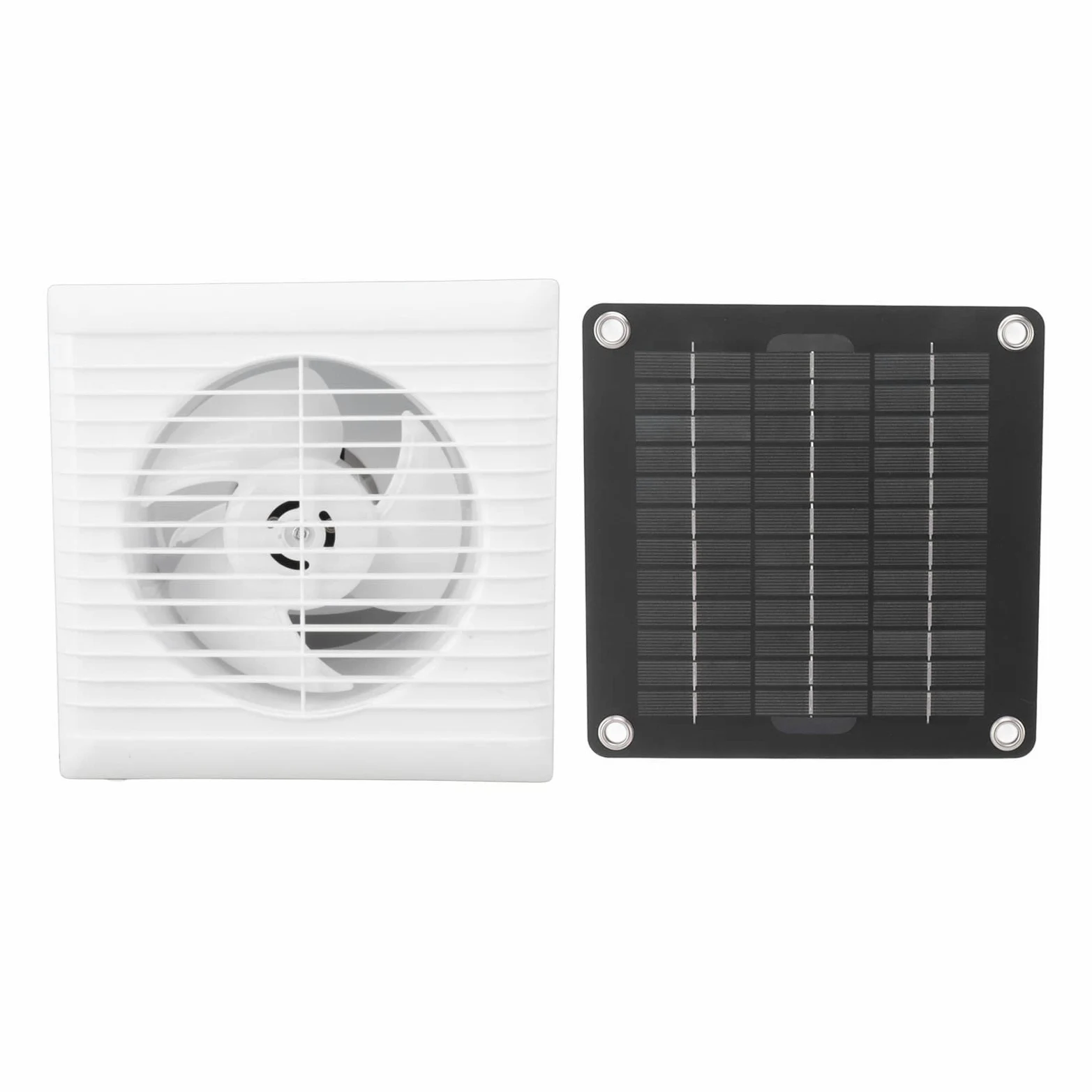 Ventilador Solar de Escape Resistent al Agua IP67, 6 Pulgadas 10W 12V para Cobertizo de Gallinero
