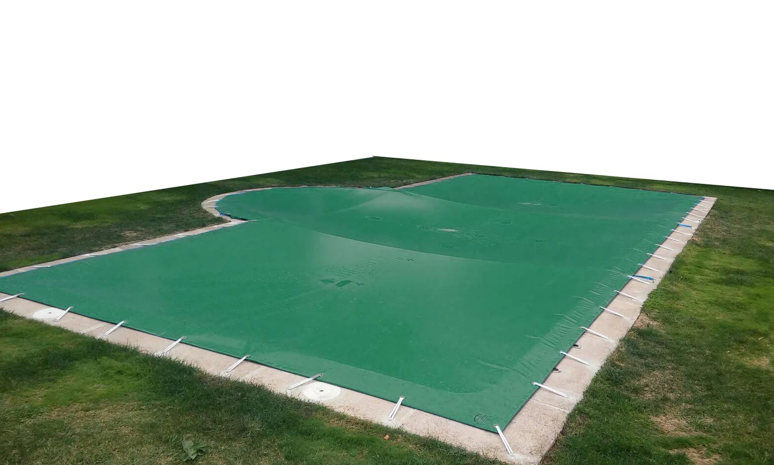 Cubierta de piscina invierno de 2,60x2,60 metros. Verde/Verde