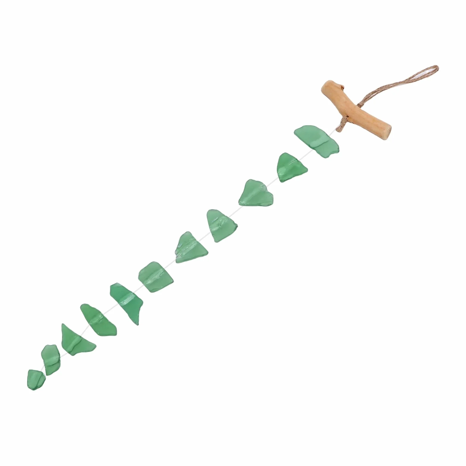 Campanas de Viento Carillón de Madera Flotante de Vidrio Marino Hecho a Mano único para Decoración Interior y Exterior (Estilo A)