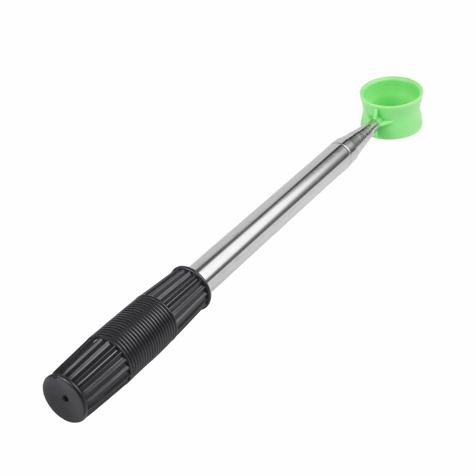 Recuperador telescópico de pelotas de golf de acero inoxidable de 12 pies, con agarre antideslizante y copa doble cara
