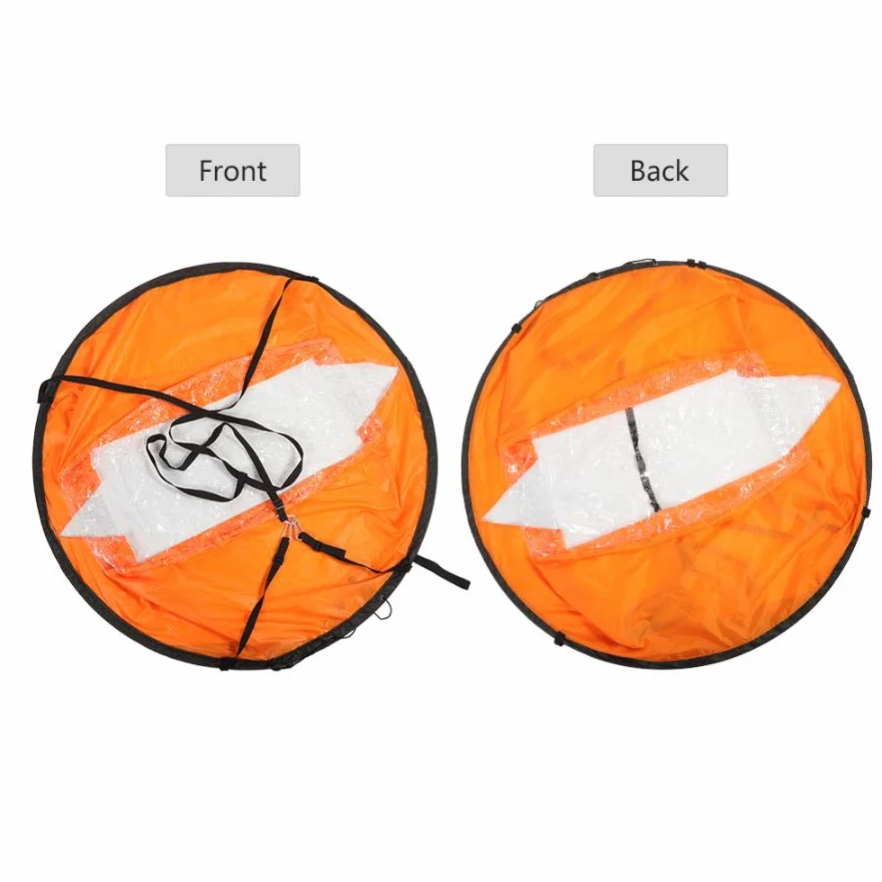 VBESTLIFE Kayak de 42 pulgadas con pala plegable a prueba de viento, kit para vela de kayak con ventana transparente