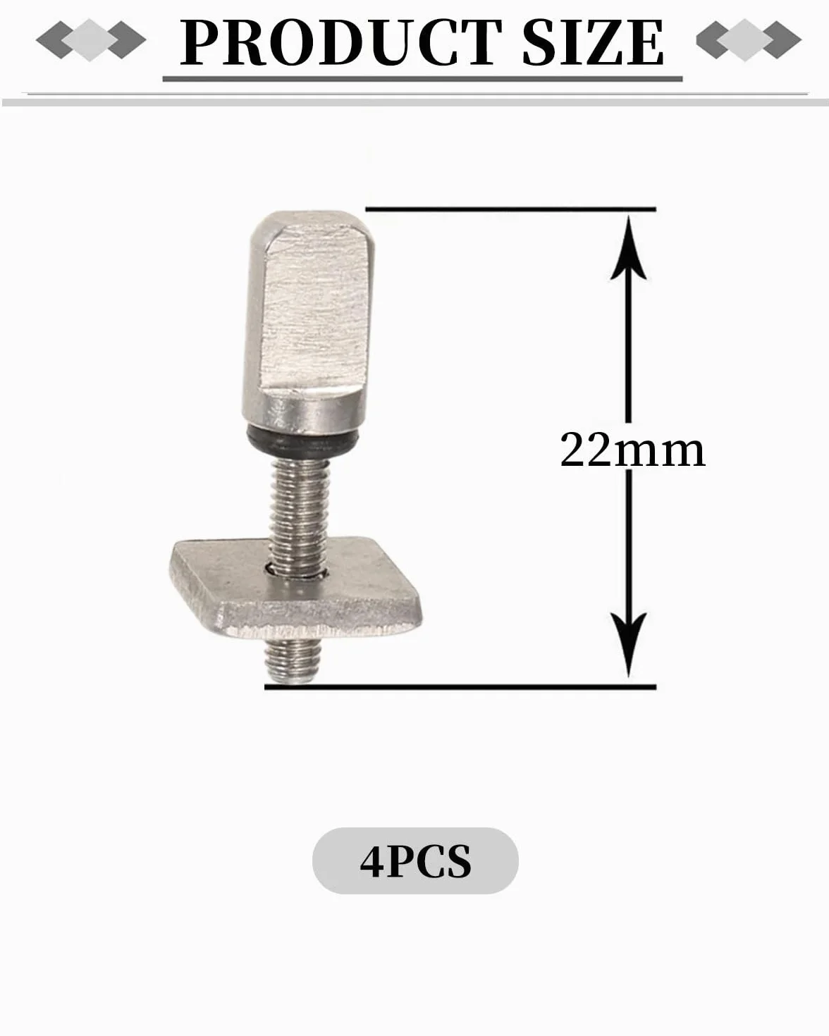 Tornillos para Tablas Surf M4 Acero Inoxidable 4 Piezas Universal Longboard