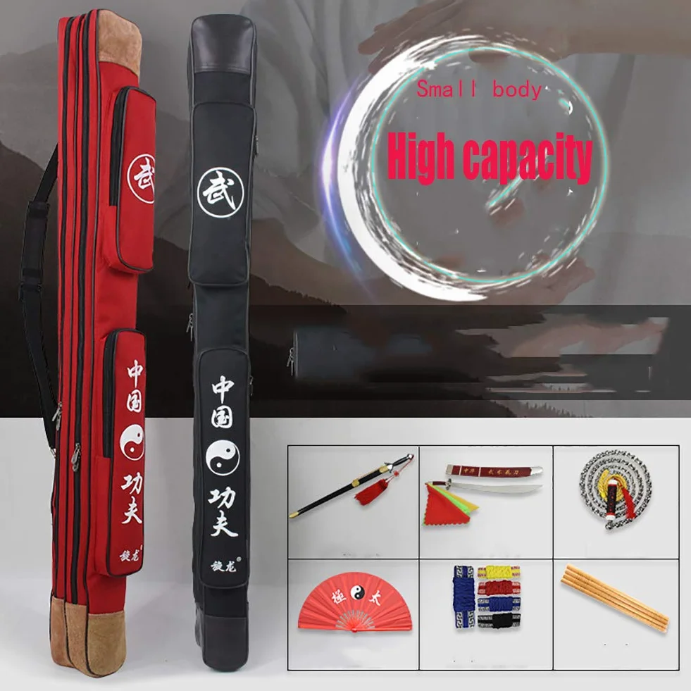 Funda impermeable para espadas Taiji bambú doble capa con correa