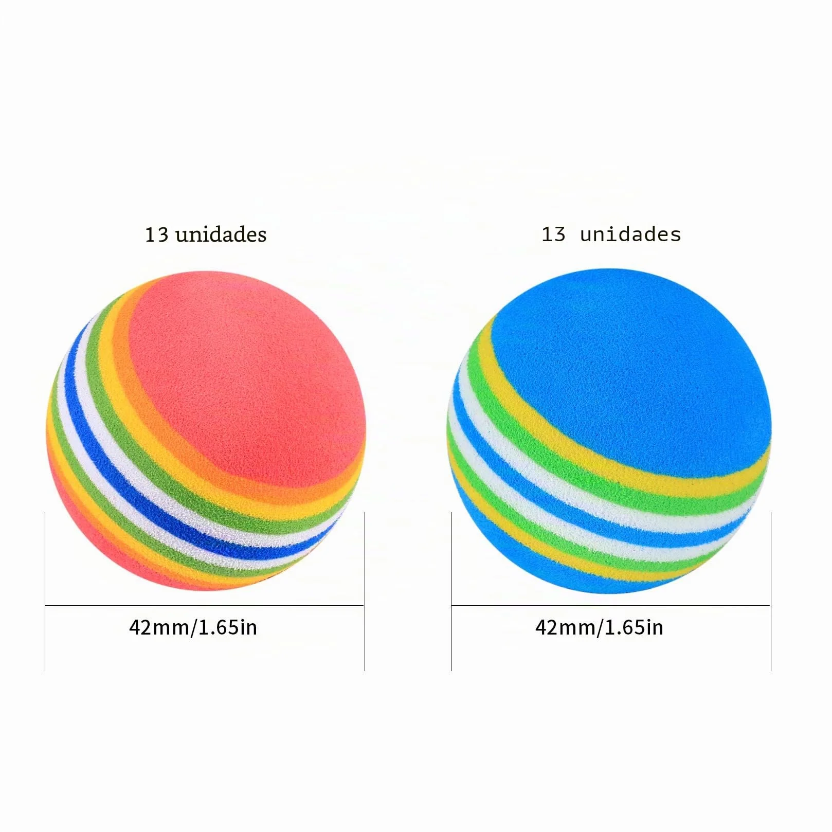 Pelotas de Golf de Práctica de Esponja Espuma 26 Piezas Rojo Azul para Niños Interior