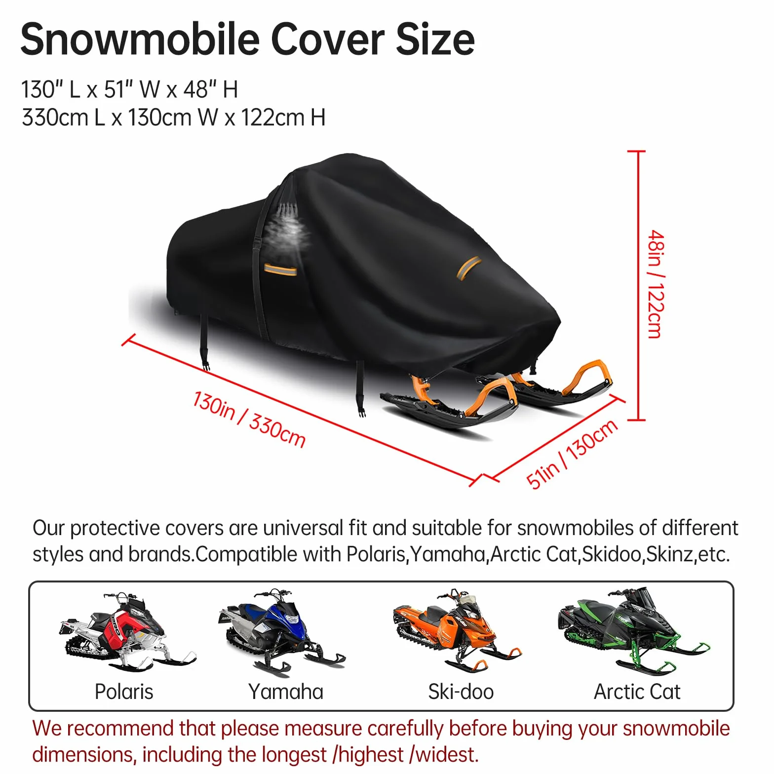 Funda para moto de nieve Oxford 420D resistente 2 hebillas rejillas ventilación universal Polaris Ski-Doo