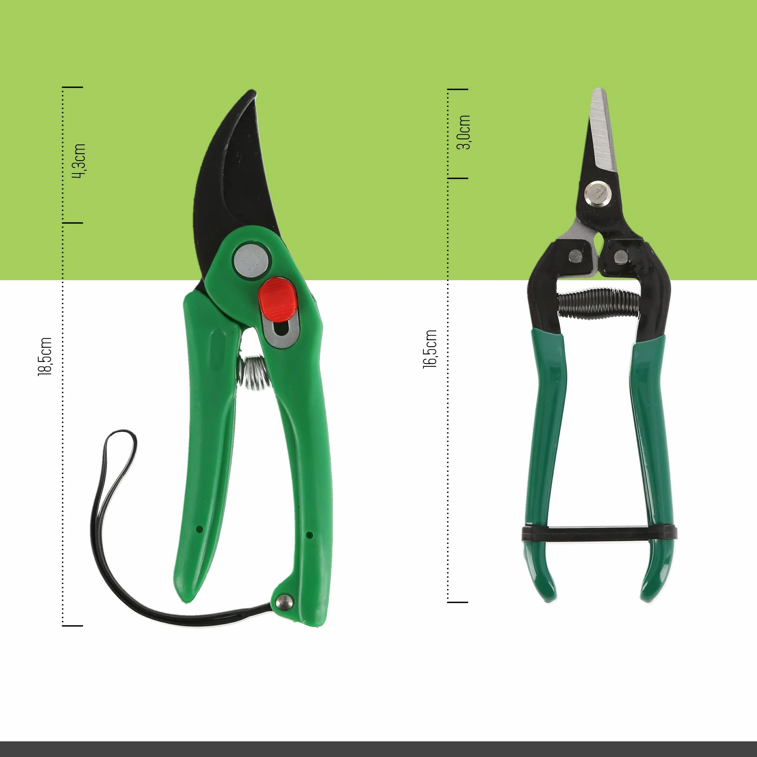 Lantelme 5124 - Juego de Herramientas de jardín de 7 Piezas con Bolsa, Tijeras de jardín, Guantes y Pala