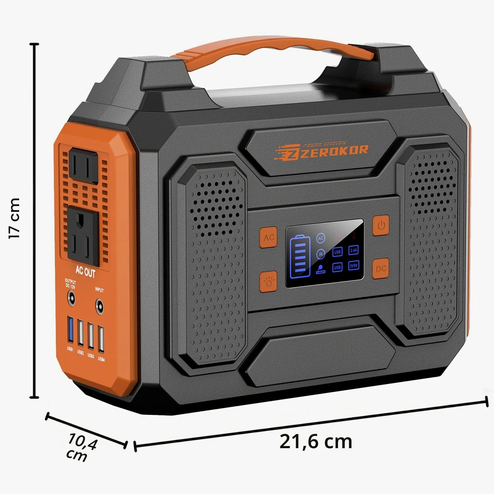 Generador solar portátil, estación de energía portátil de 300 W con panel solar plegable de 60 W, onda sinusoidal pura de 110 V, paquete de batería de litio de 280 Wh con salida de CA CC para uso en