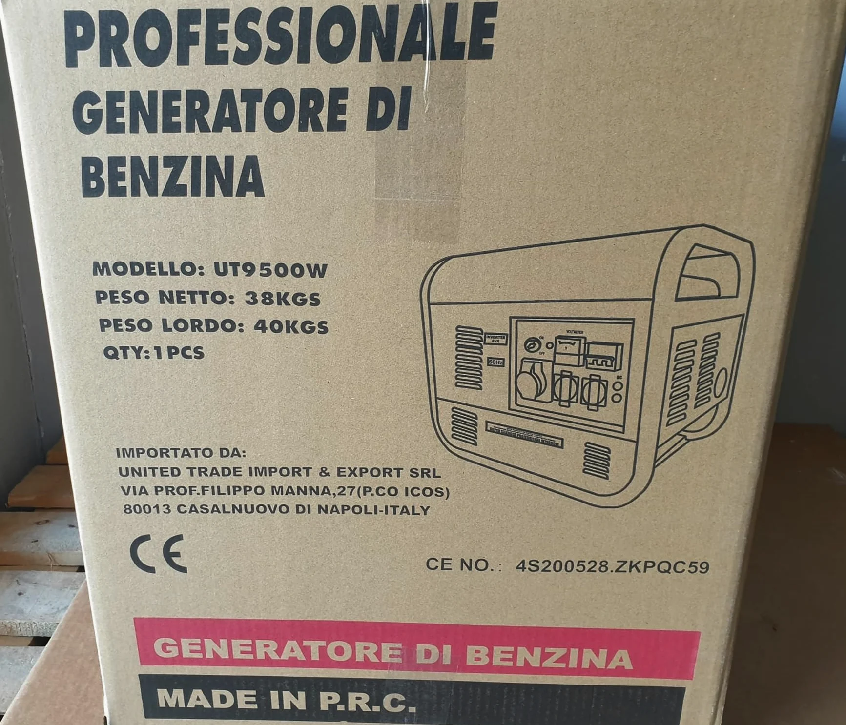 UNITED TRADE Generador de explosión/Grupo electrógeno/generador de corriente HP 6.5 arranque eléctrico con llave y mando a distancia con ruedas - TRIFASE