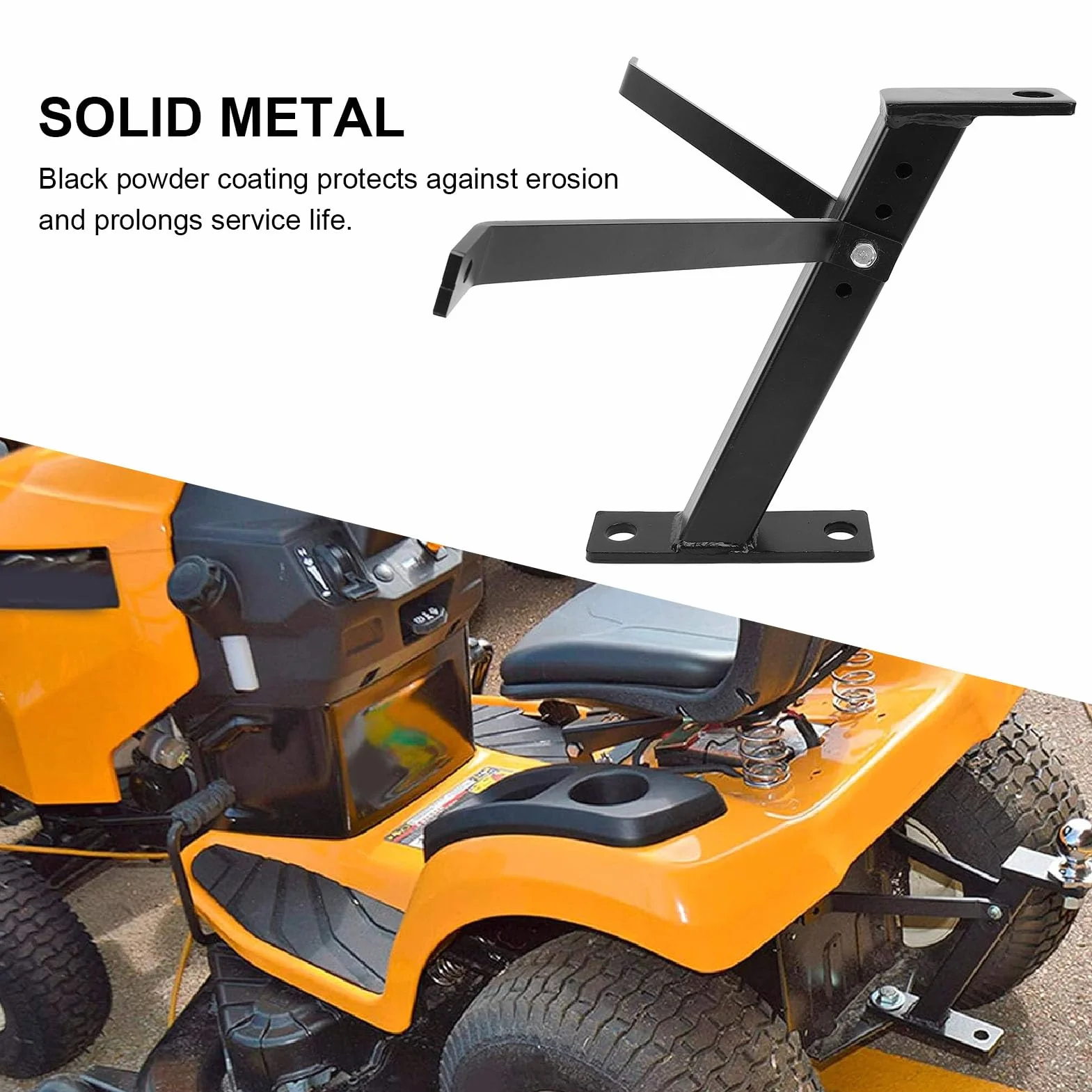 Enganche de Remolque para Cortacésped, Kit de Enganche para Cortacésped Garden Lawn Pro, Acabado con Recubrimiento en Polvo Negro, Enganche de Tractor de Jardín Multifunción de