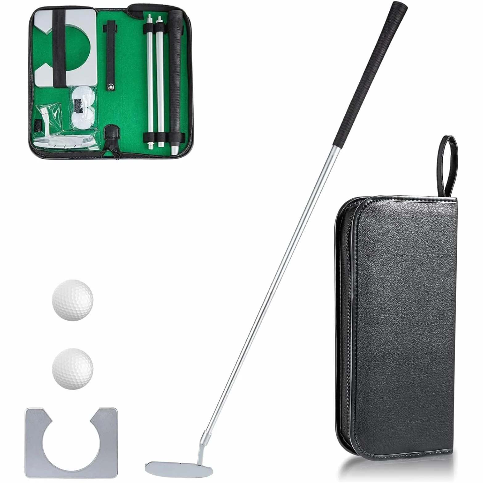 Juego de Putter de Golf para Niños con 2 Pelotas y Bolsa