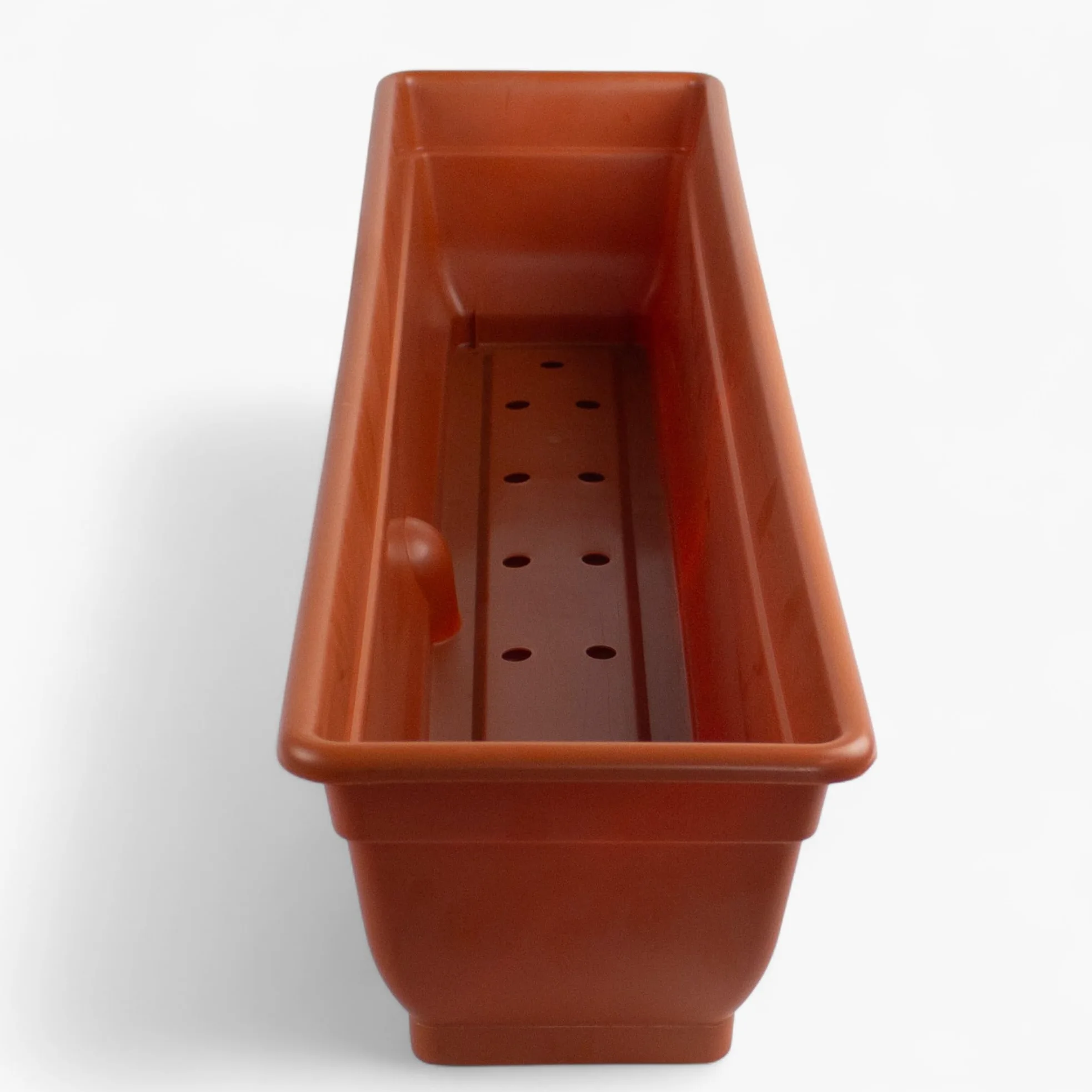 Pincho Macetero Rectangular Exterior - Jardinera Balcon, Macetas Rectangulares Plastico, Macetero Rectangular Marron, Macetas Exterior Grandes Resistente - 80x20x16cm Plastico (2)