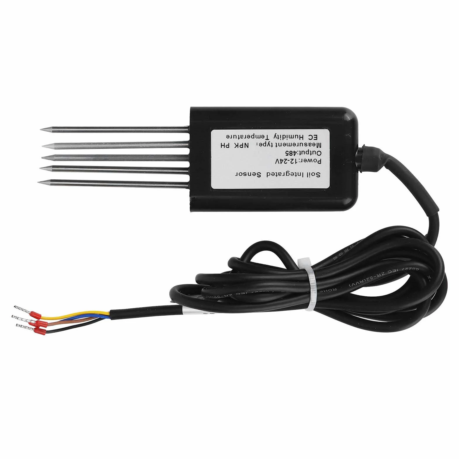 Qcwwy Rs485 Sensor de Suelo 7 en 1 Temperatura de Humedad del Suelo Ph Npk Ec Tester para Experimentos Científicos Ahorro de Agua Riego Invernadero Herramientas de Jardín