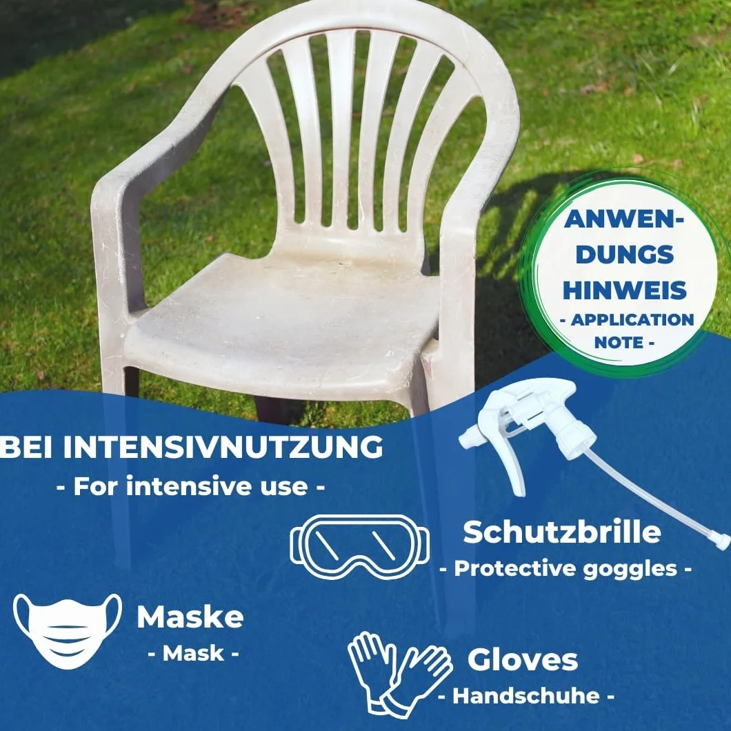 PandaCleaner® Limpiador de muebles de jardín, 1000 ml, concentrado premium para muebles de plástico