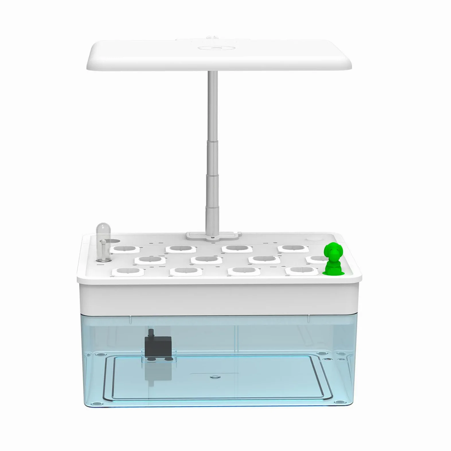 Sistema De Cultivo Hidropónico, Jardín De Hierbas Interior De 12 Vainas con Luz De Cultivo Led, con Pecera Acuapónica, con Temporizador Automático, para Cocina Casera, Altura Ajustable