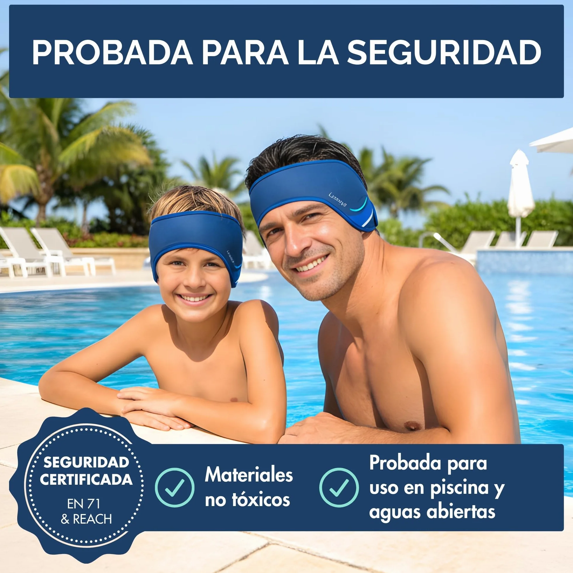 Limmys Banda de Natación para Niños y Adultos - Neopreno Elástico Reforzado, Sin Látex, Antideslizante