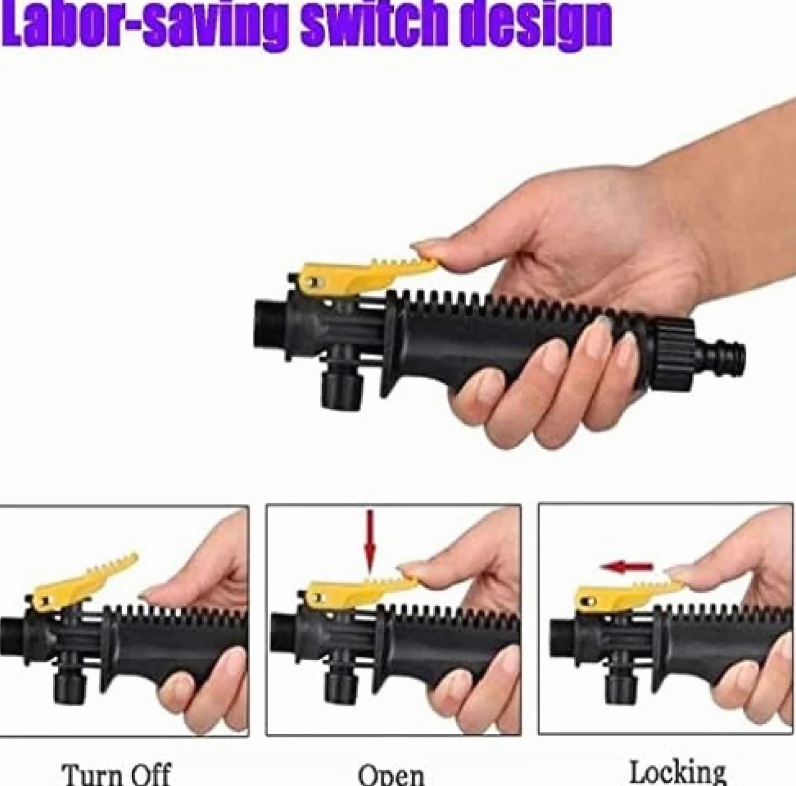 Pistola de Manguera, Pistola rociadora, Pistola de Agua de Alta presión para automóvil, Pistola de Agua de Metal, Chorro, Lavadora de jardín, Manguera, Boquilla, rociador, rociador de riego,