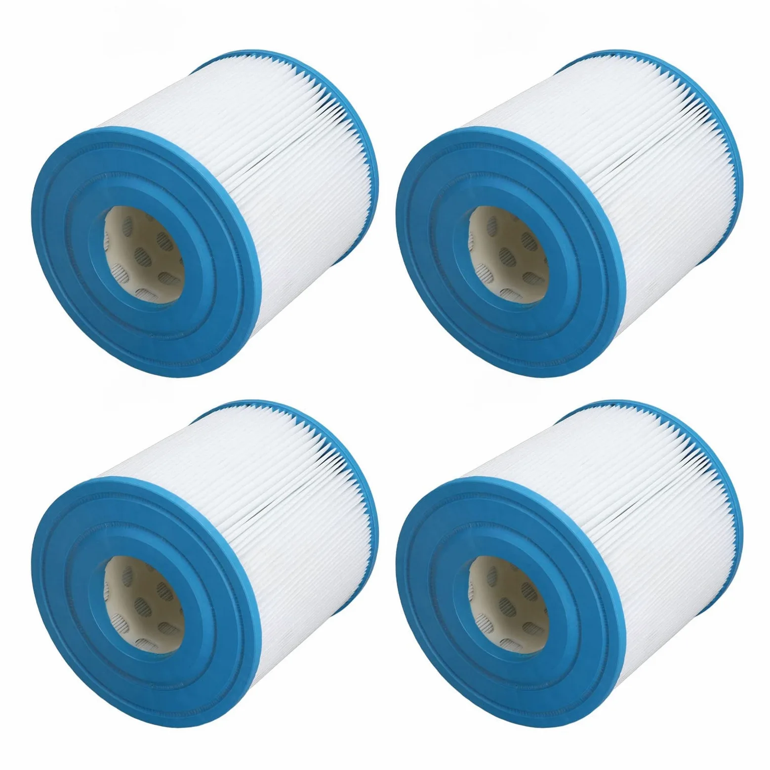 SUNGOOYUE Filtro de Repuesto para Filtro de Piscina, AF25 de Tela de Fibra de Poliéster PP, Diseño Plegado de Fuerte Absorción de Suciedad, Paquete de 4, 18,5 X 18 Cm para Piscinas, Spas, Estanques