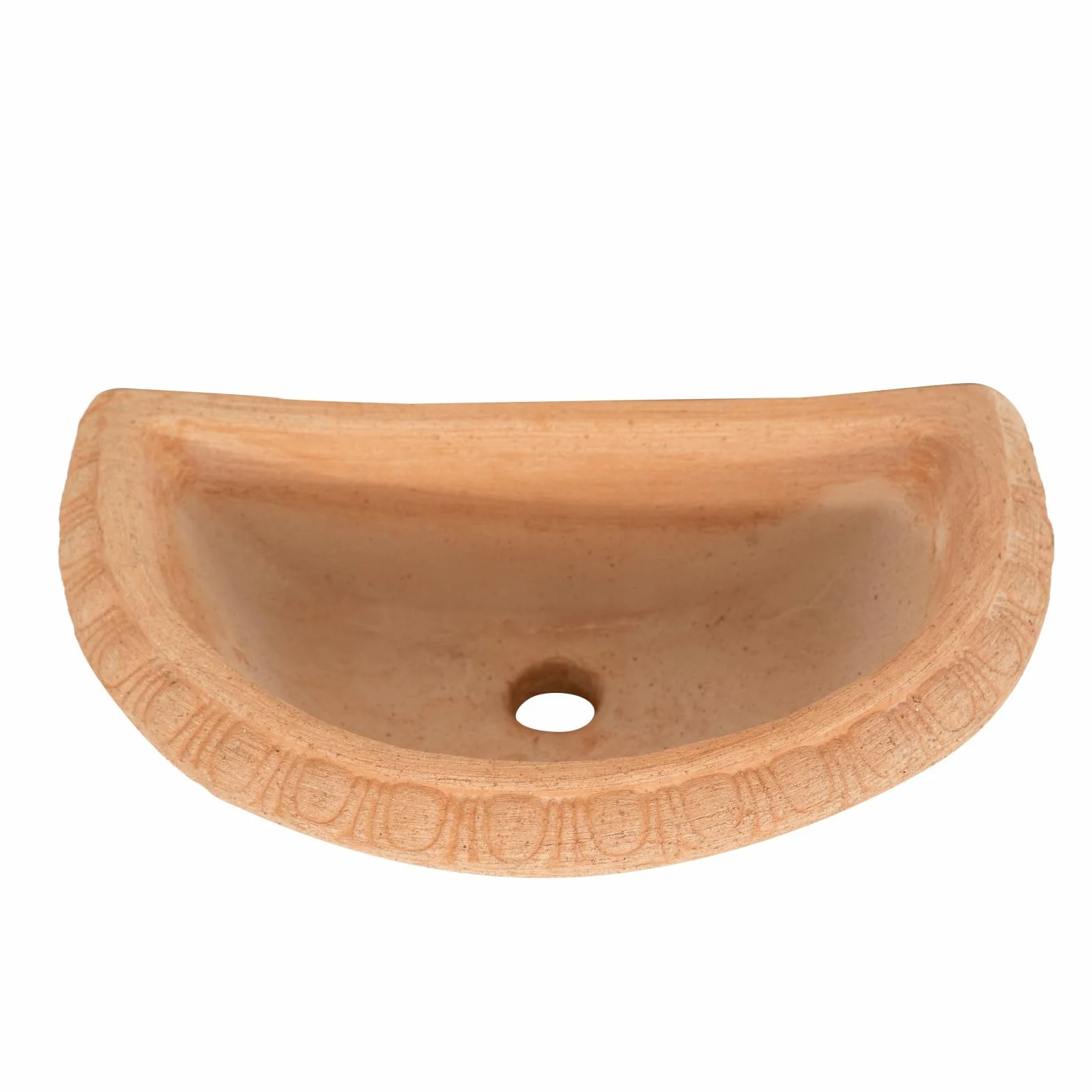 Biscottini Bañera para fuente de jardín de terracota Fuente de pared de exterior Made in Italy lavabo decoración pared