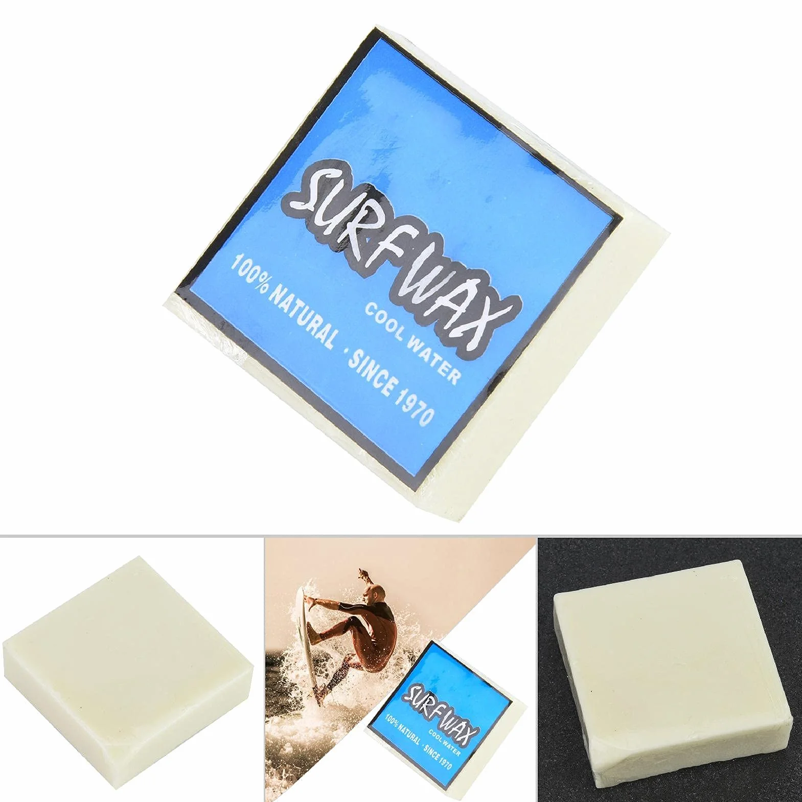 Alomejor Surfboard Wax Antideslizante Cera para Skateboard Skimboard (Blue)