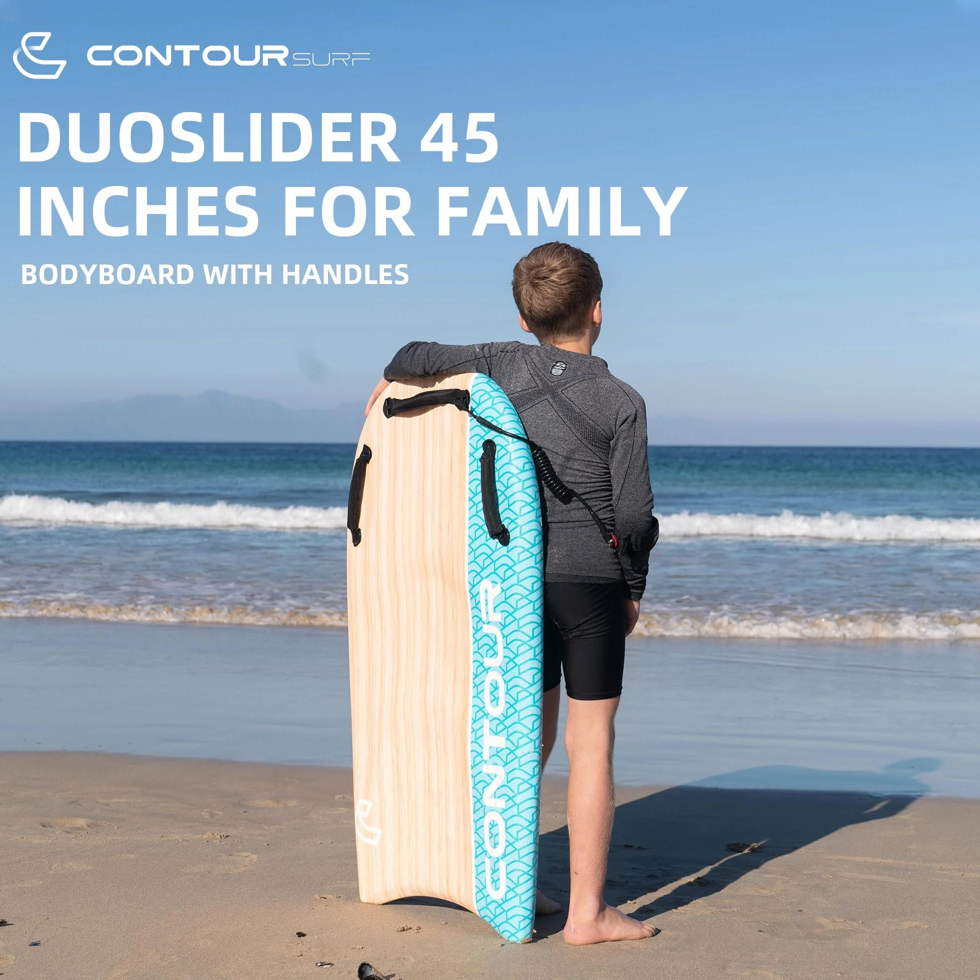 Contour Surf DuoSlider Tabla de Bodyboard 45 Pulgadas con Asas para Dos Personas
