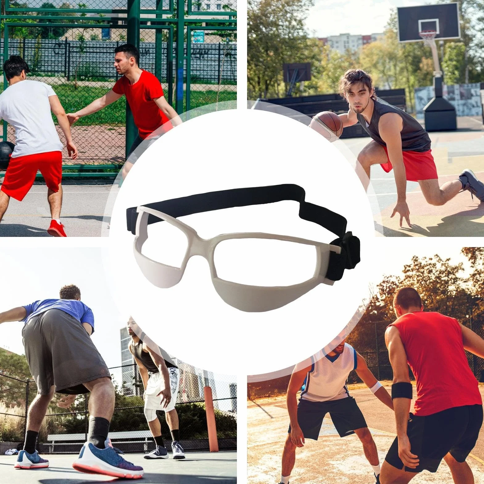 Gafas de baloncesto protectoras portátiles para regatear equipo de entrenamiento