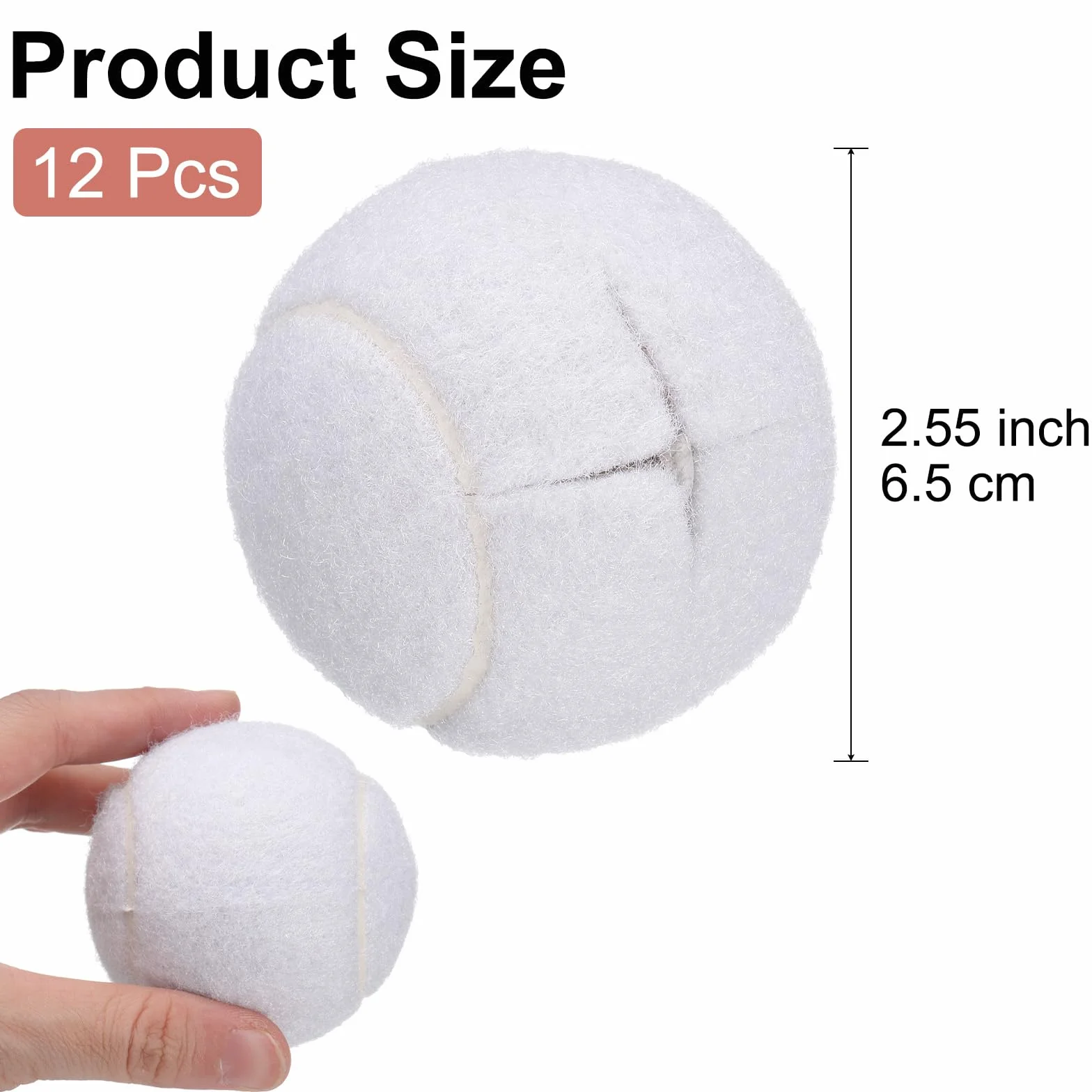 QUARKZMAN 12 Piezas Bolas de Tenis Precortadas para Andadores, Accesorios Deslizamiento Patas Muebles Protección Suelos, Blanco