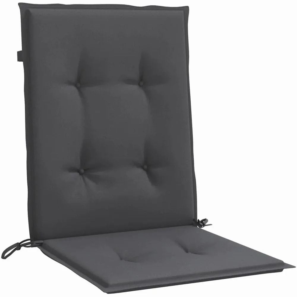 ShGaxin Cojines Silla Respaldo bajo 4 ud Tela Gris Antracita Melange, Cojines para Butacas De Jardin, Cojines Sillas Cocina, Cojines para Sillas De Terraza, Cojin Silla Exterior - 4002443