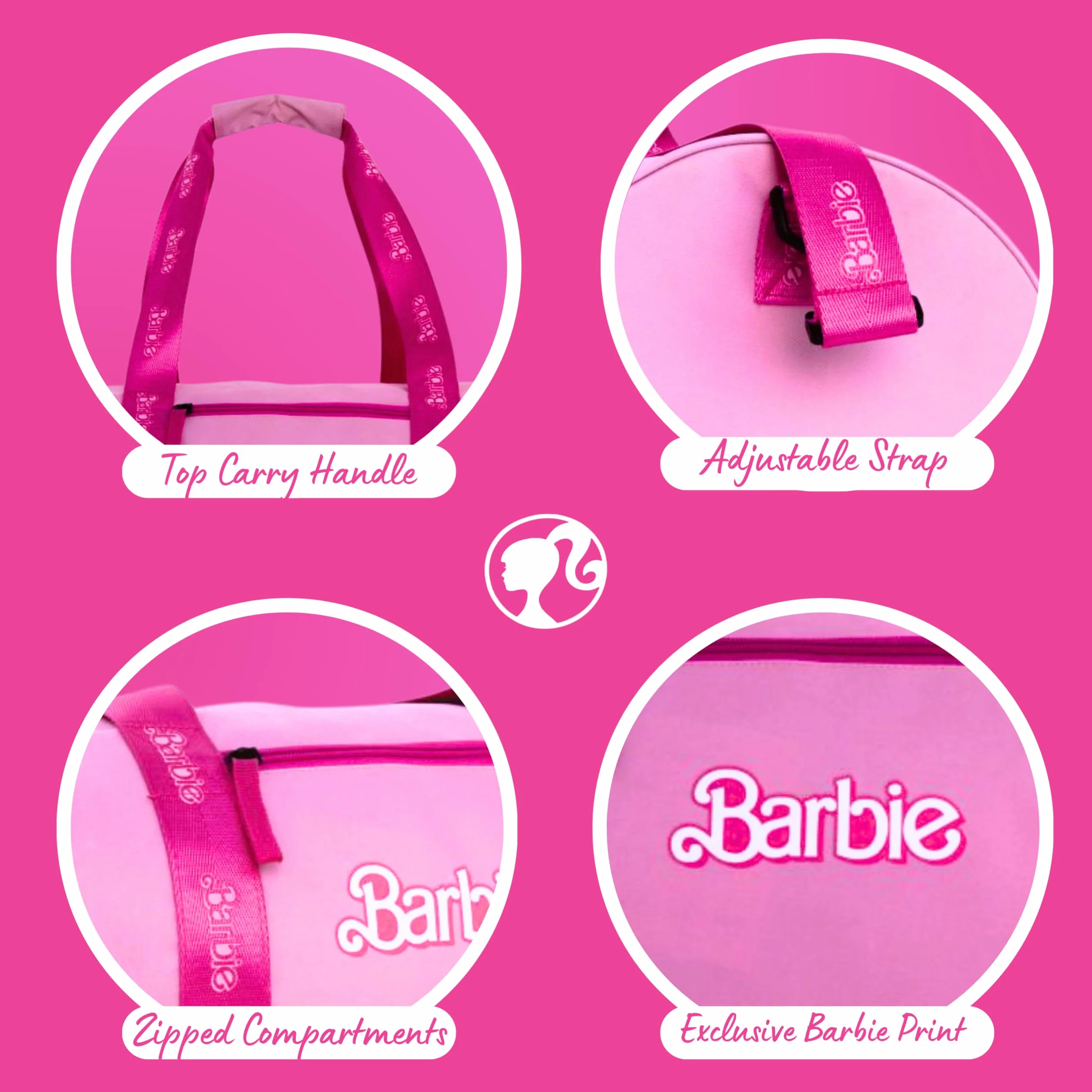 Barbie Bolsa Deporte Bolso Gimnasio Equipaje Infantil Accesorios Regalo Niñas