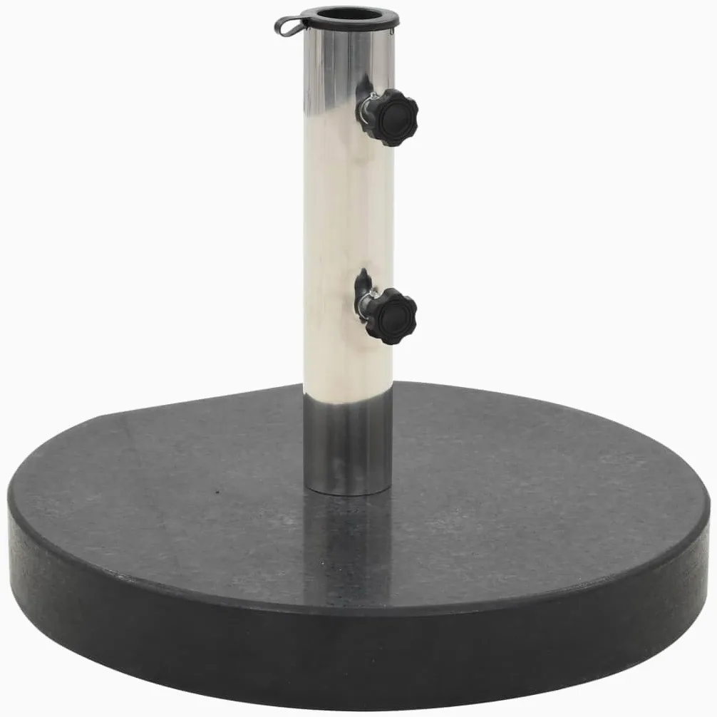 vidaXL Base Sombrilla de Granito Redonda Negro 28,5 kg Estructura Parasol Patio