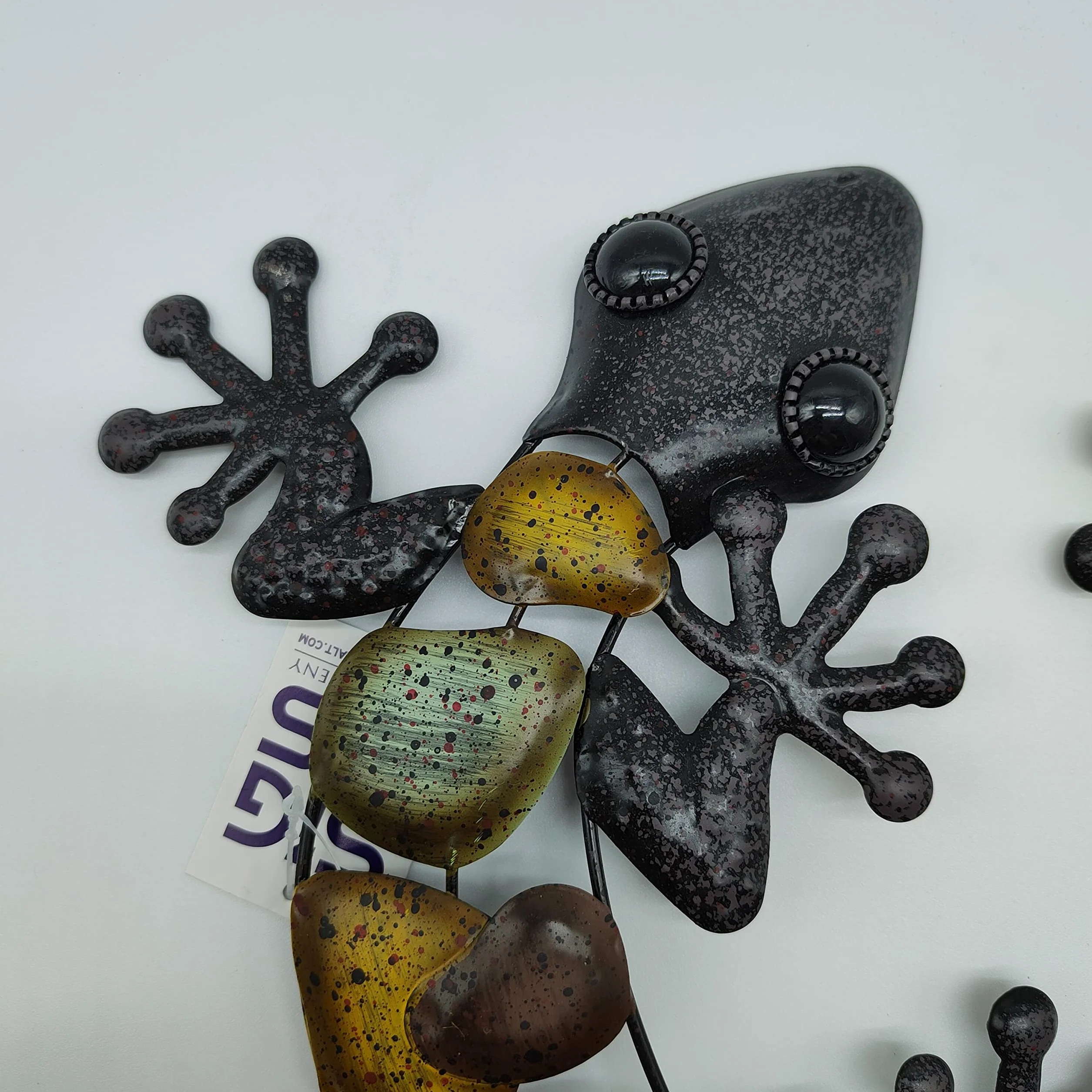 Adorno de Pared x2 Lagartos, Metal, 30 cm, decoración de Pared, jardín al Aire Libre, Figura de Lagartos, decoración de Metal, Colgante, para Patio o Valla, Sala de Estar, baño