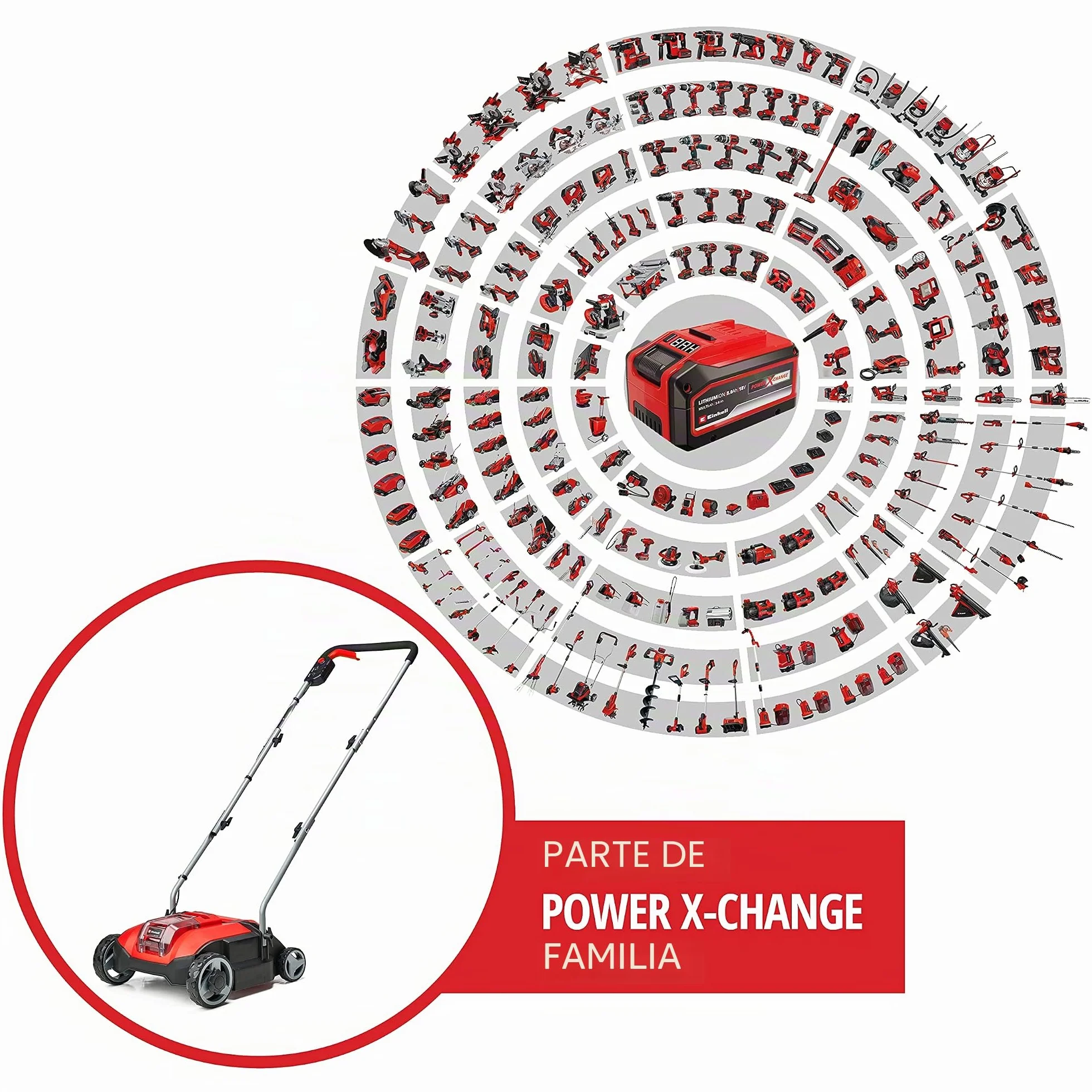 Einhell Escarificador con batería GC-SC 18/28 Li-Solo Power X-Change (Iones de Li, Rodillo de Cuchillas de 28 cm, Ajuste de Profundidad de Trabajo de 3 Niveles, sin batería ni Cargador)