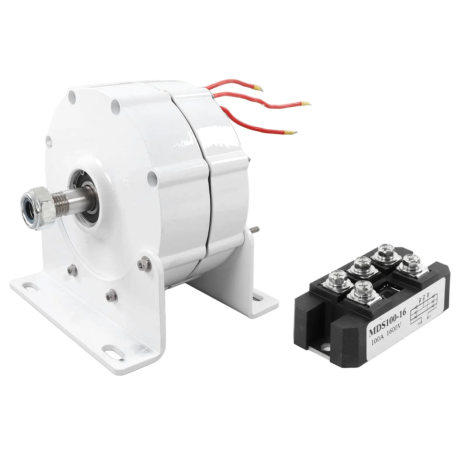 FTVOGUE Generador de Imán Permanente, Generador de CA Trifásico sin Escobillas NdFeB 600W 24V con Rectificador de Base, Accionamiento Directo sin Engranajes para Turbina Eólica de Agua Uso
