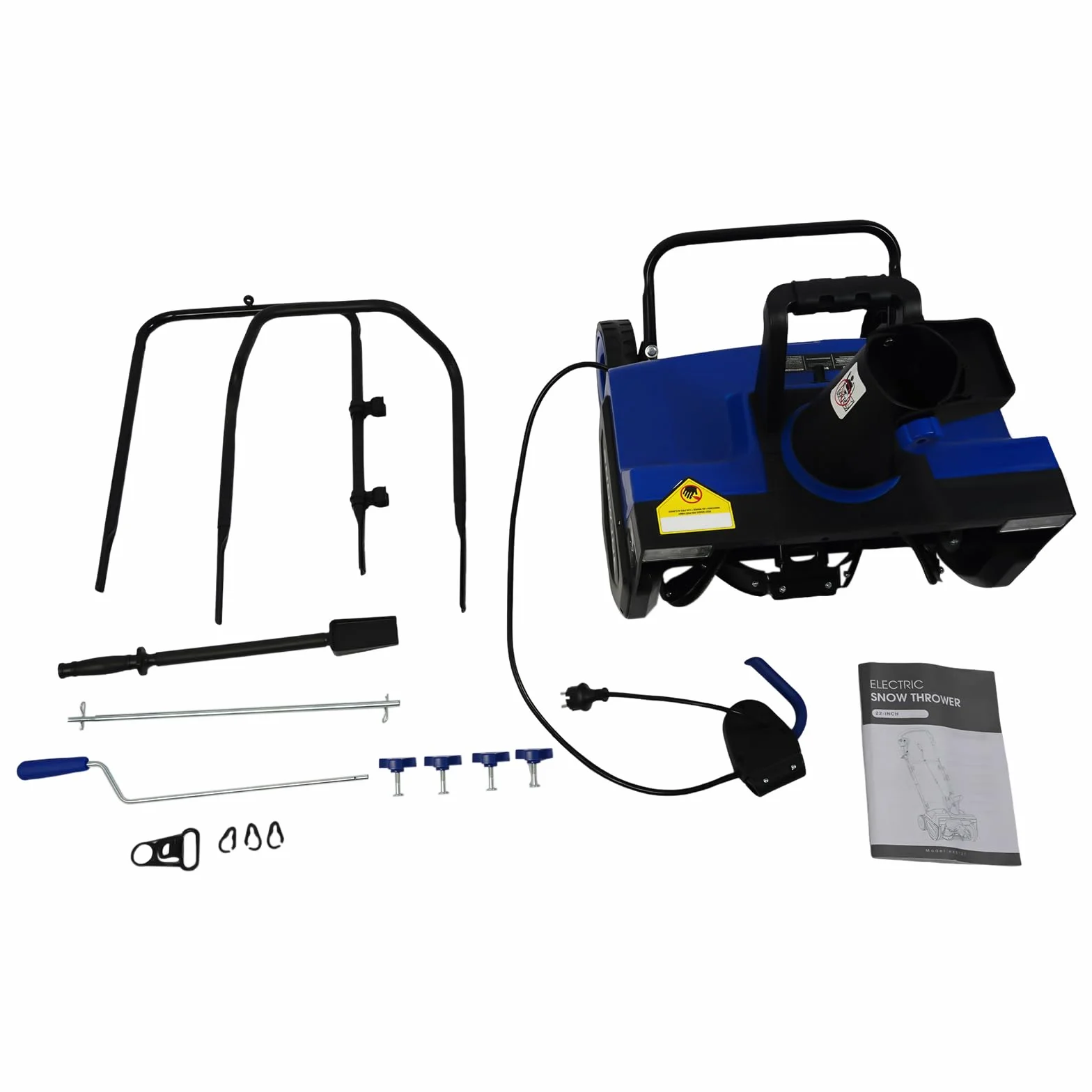 Quitanieves | 2400 W | eléctrico con motor de cobre | 56 cm de ancho de trabajo | 7,6 m de lanzamiento de nieve | iluminación LED | para uso doméstico y comercial