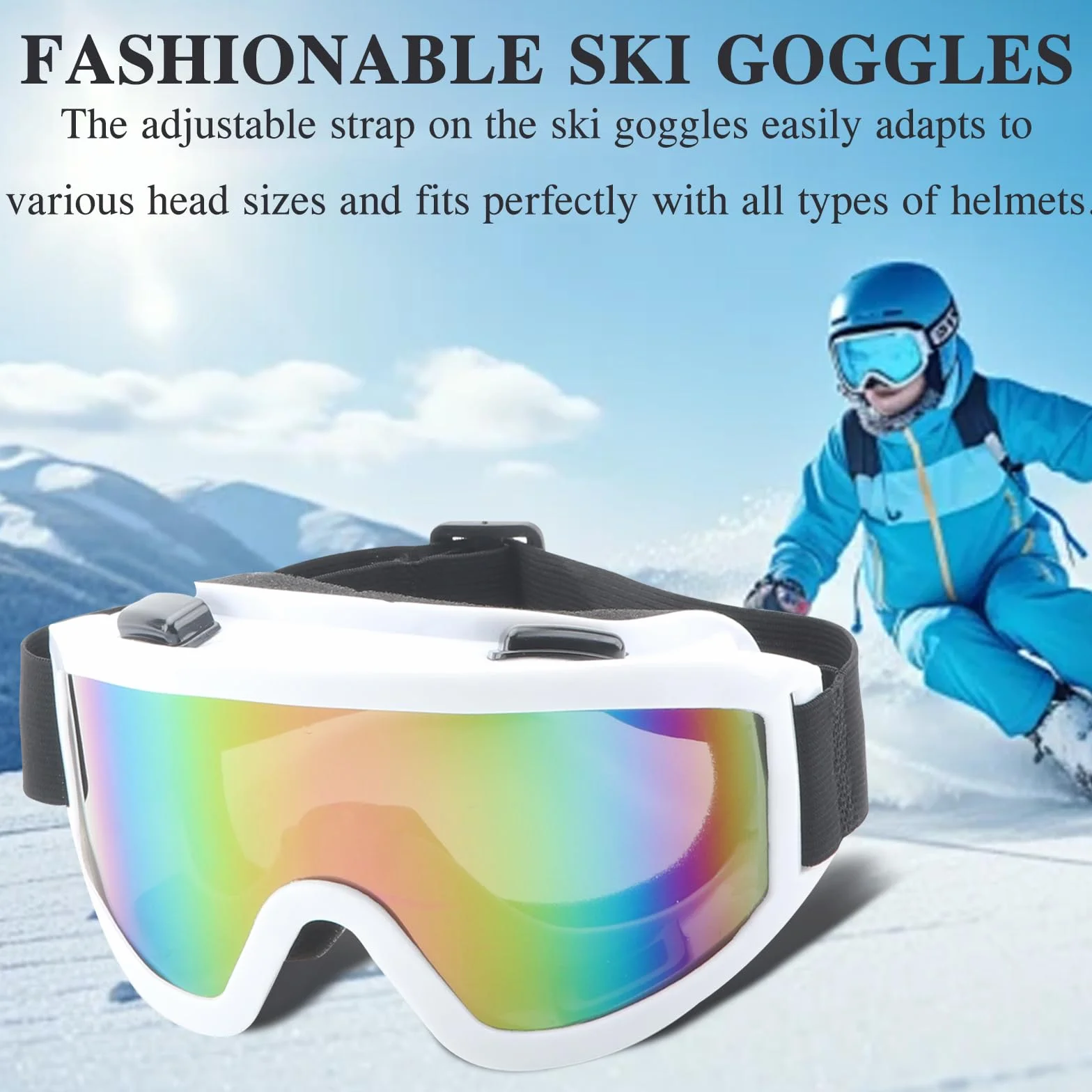Gafas de esquí anti-niebla protección UV snowboard patinaje
