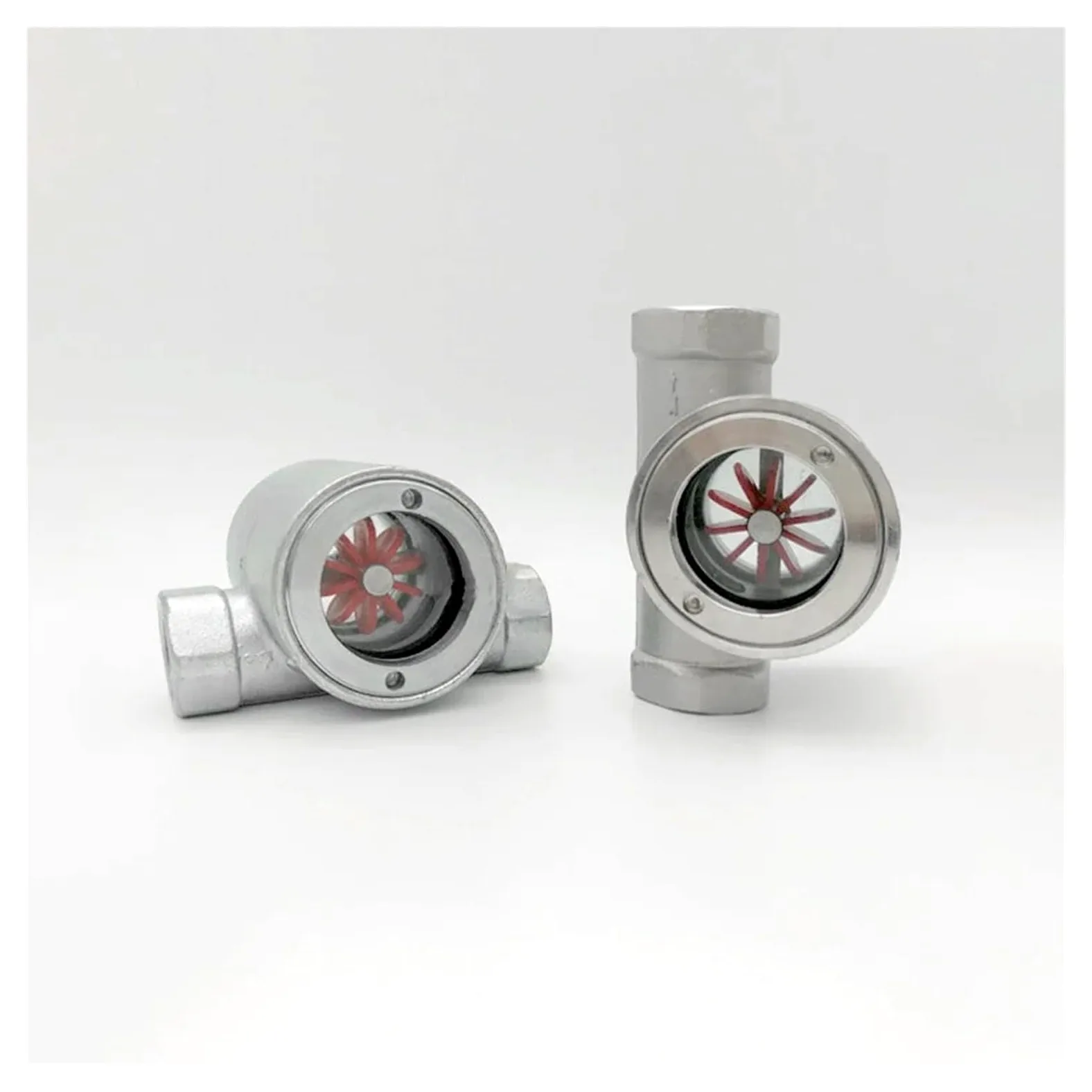 LIUCH 1/4 "3/8" 1/2 "3/4" 1 "1-1/2" 2 "BSPT hembra acero al carbono 201 304 316 indicador de flujo de mirilla de ventana inoxidable con impulsor(316 Stainless Steel,1/2")