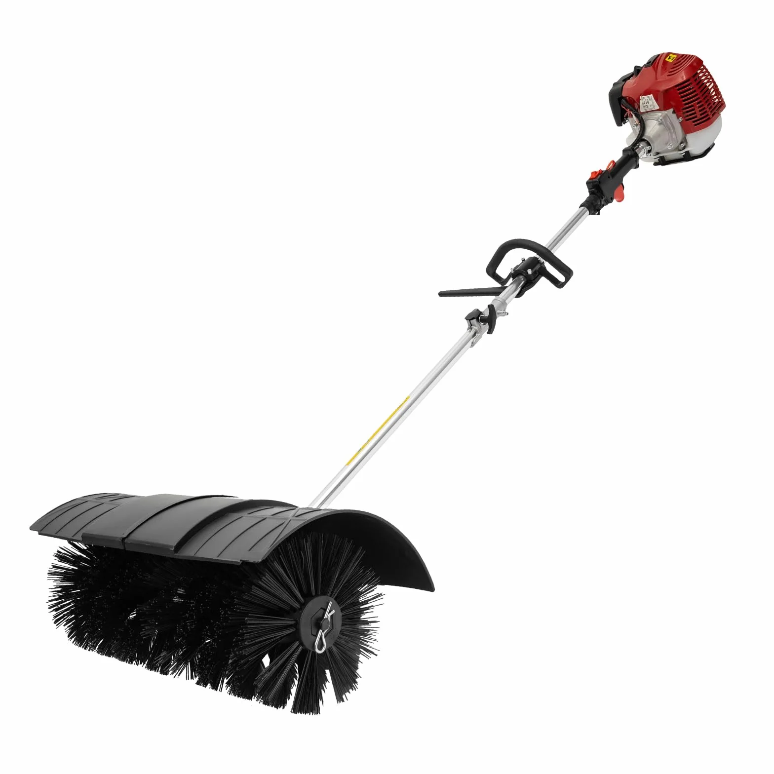 Barredora eléctrica de gasolina de 2 tiempos 2.3HP 52CC, escoba de motor de gasolina, limpiador de nieve, barredora eléctrica de mezcla de gas/aceite de 2 ciclos, césped artificial, cepillo
