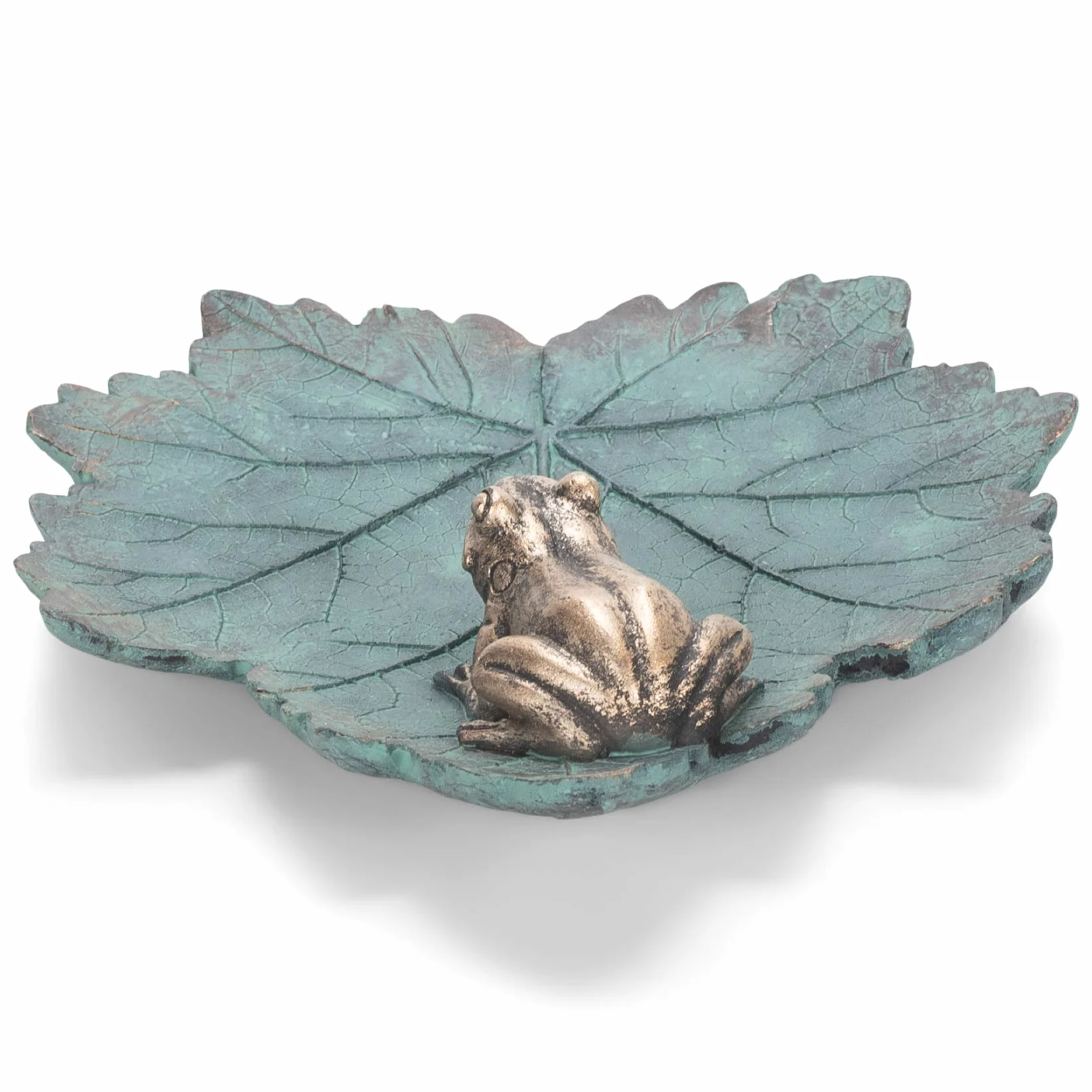 Roman 12187 - Baño para pájaros con hojas de rana (2,25 pulgadas) de altura