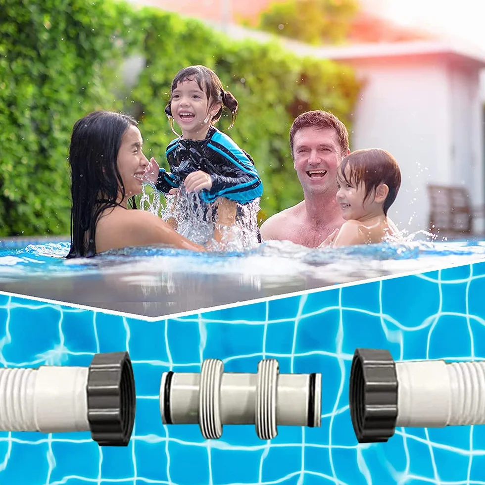 Adaptador Manguera Piscina 38mm, Conector Recto para Piscina Intex Bestway