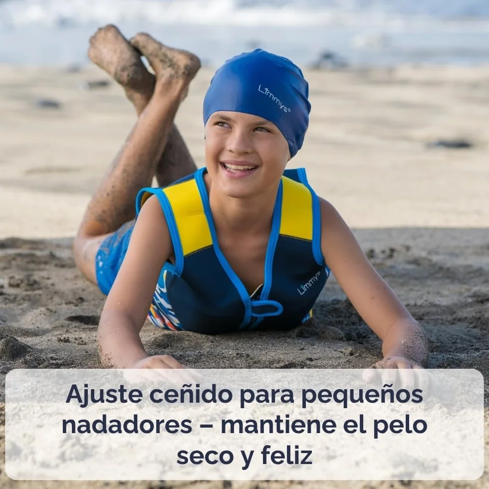 Limmys Gorro de Silicona para Niños Suave Elástico Antideslizante Flexible Protección de Oídos Sin Látex