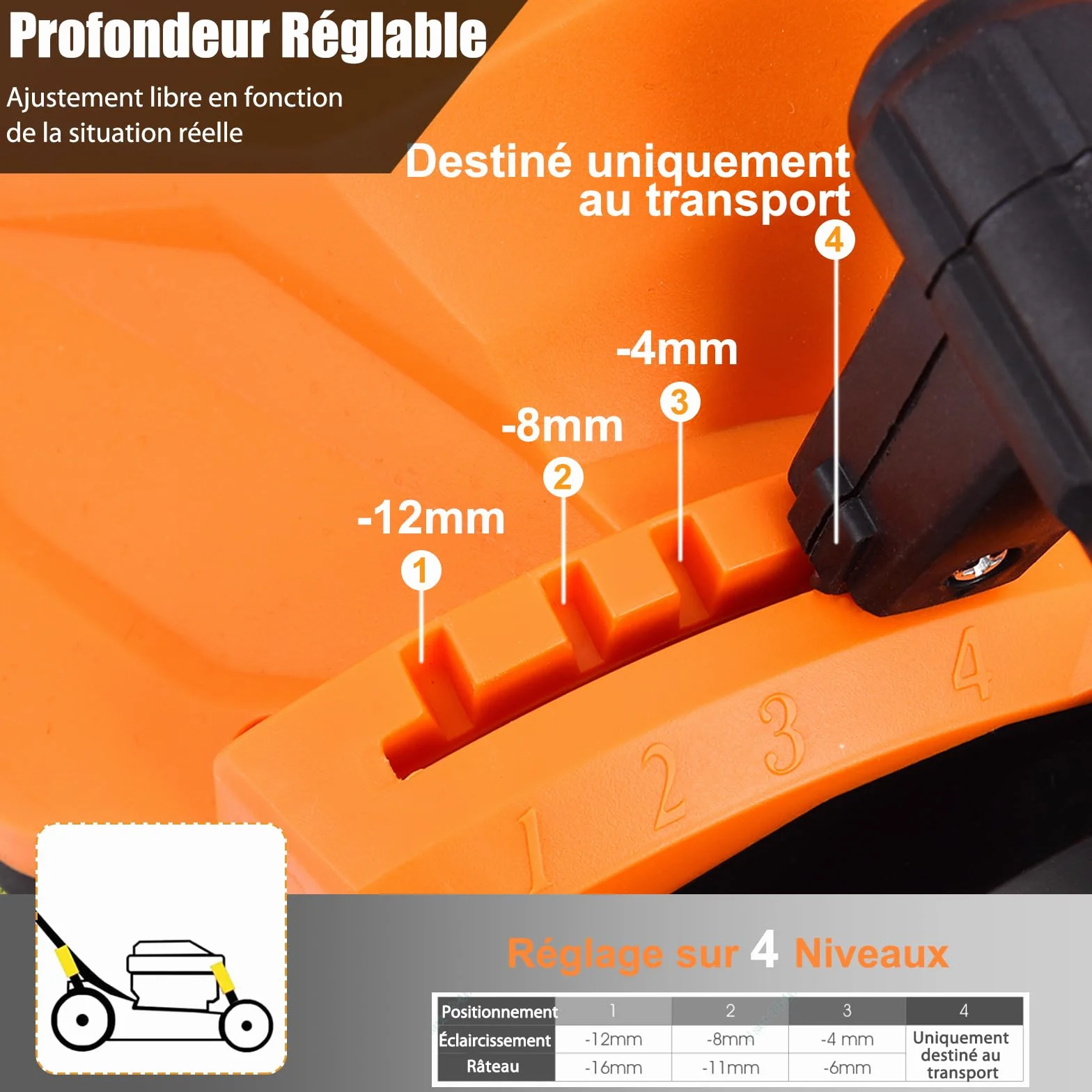 GOPLUS Escarificador Eléctrico 2 en 1, con Bolsa de Recogida de 30L/45L, Aireador de Césped con Altura Ajustable en 4 Niveles, 2 Cuchillas Extraíbles y Asa Plegable (30L,Naranja)