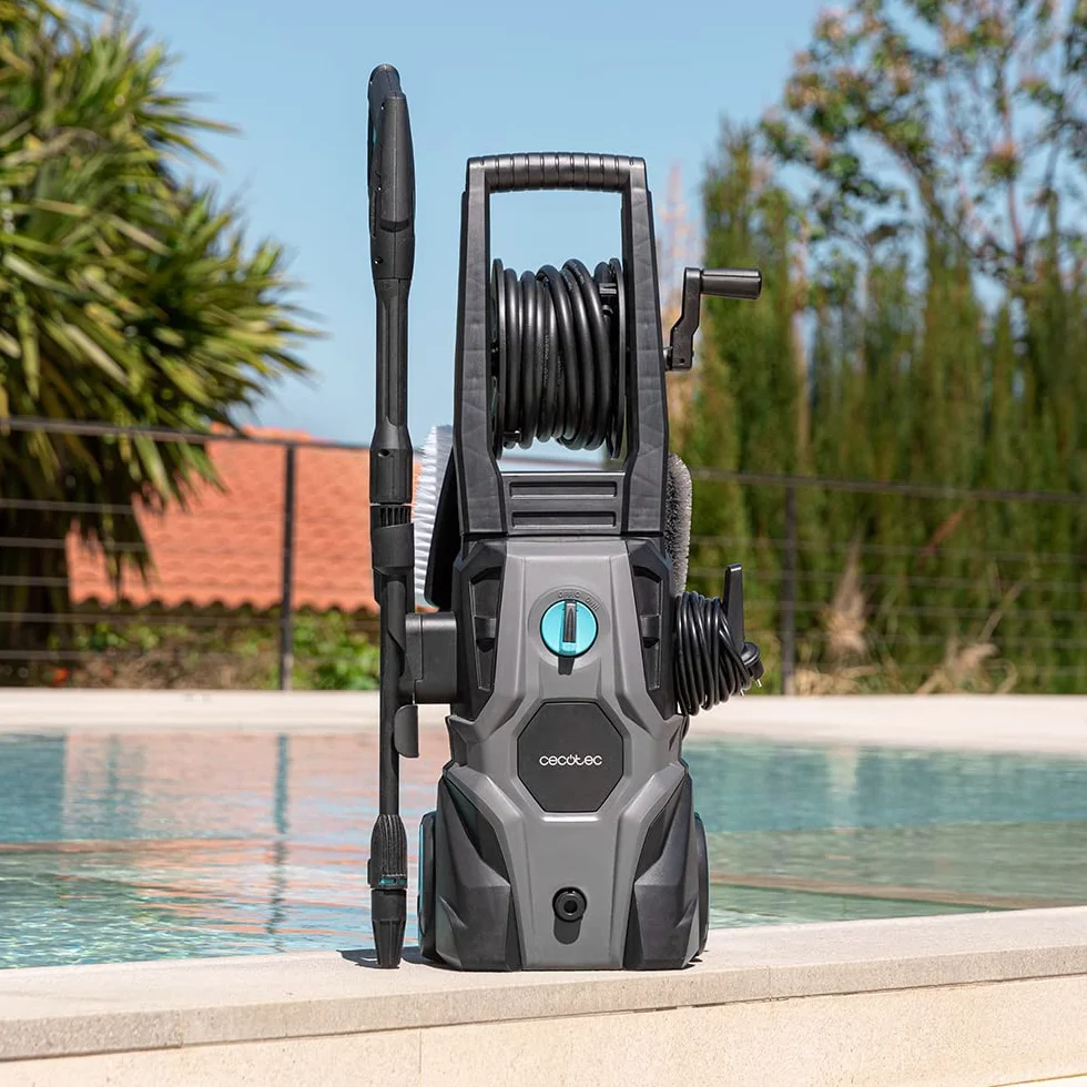 Cecotec Hidrolimpiadora de Alta Presión HydroBoost 2000 Car&Garden Pro. 2000W, Hogar, Jardín o Coche, Caudal de 450 l/h, 150 Bares de Presión, Bomba de Aluminio, Radio de Acción 14m