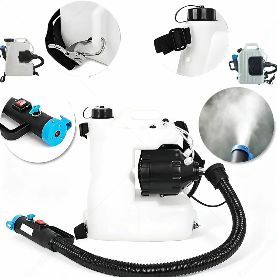 Máquina Nebulizadora Eléctrica Pulverizador Mochila,1400w 16L | Atomizador Comercial con Manguera Telescópica,Alcance Pulverización 8–10 M,para Jardín,Hogar,Hoteles Interiores Exteriores