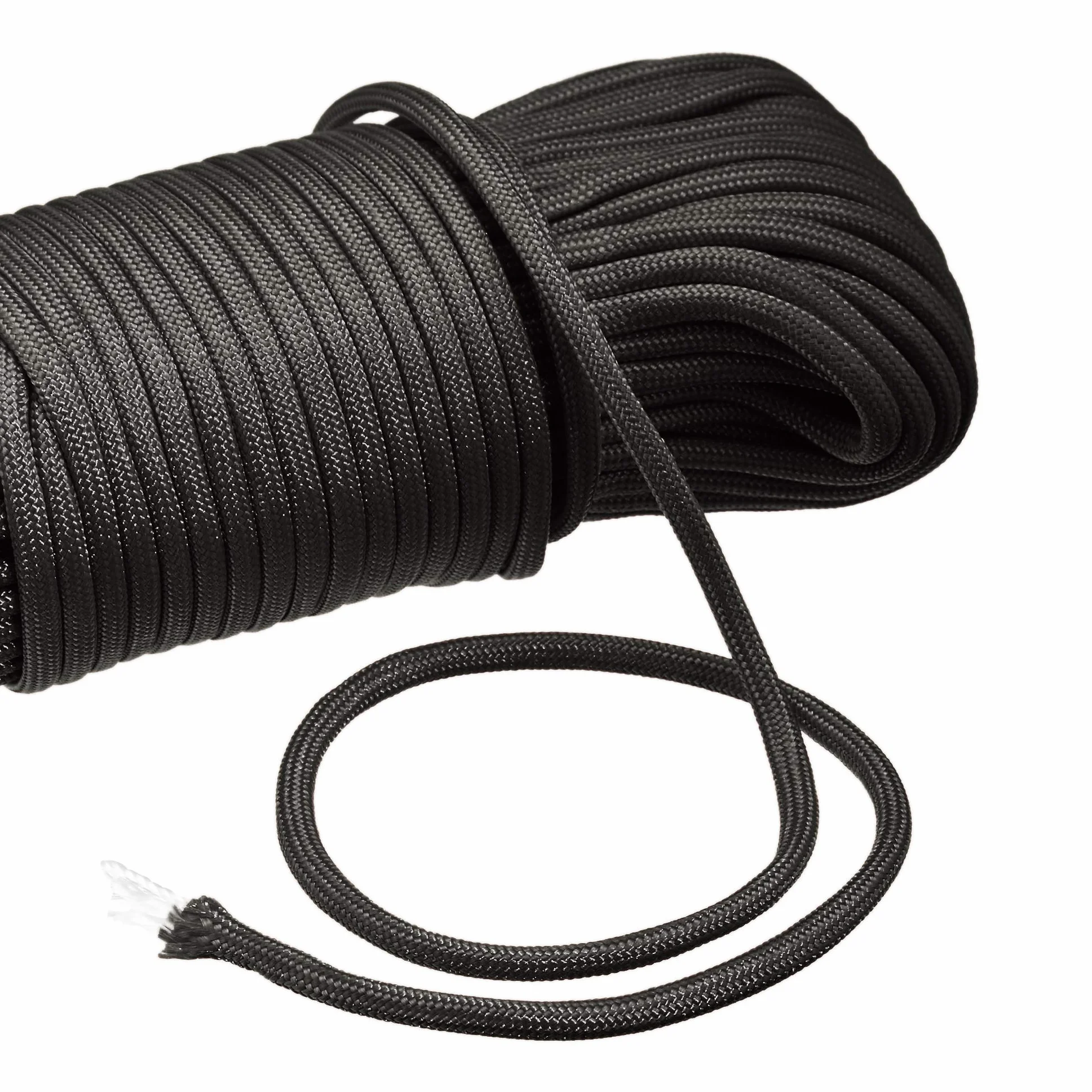 Amazon Basics Cuerda Paracord 550 tipo III, 30.5 m x 4 mm, Negro