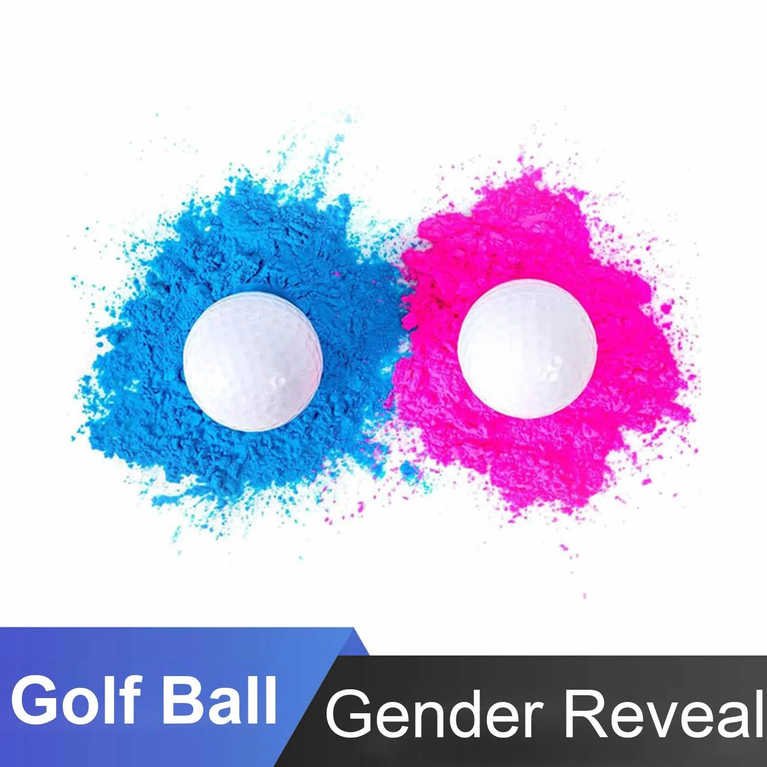 JINGLING Golf Exploding Balls Fiesta Juegos con Polvo Color Azul Rosa